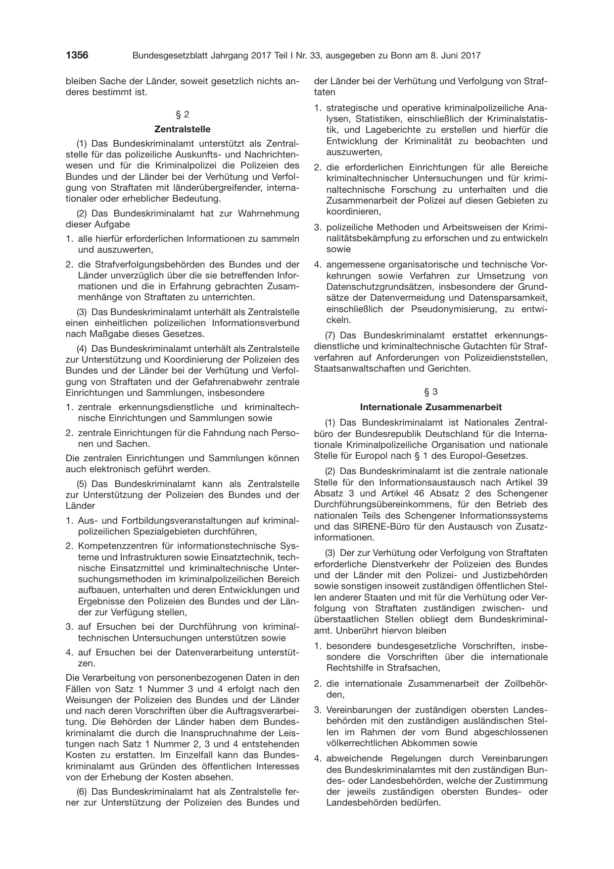 BGBl. 2017, Seite 1356 — Originalseite als Abbildung