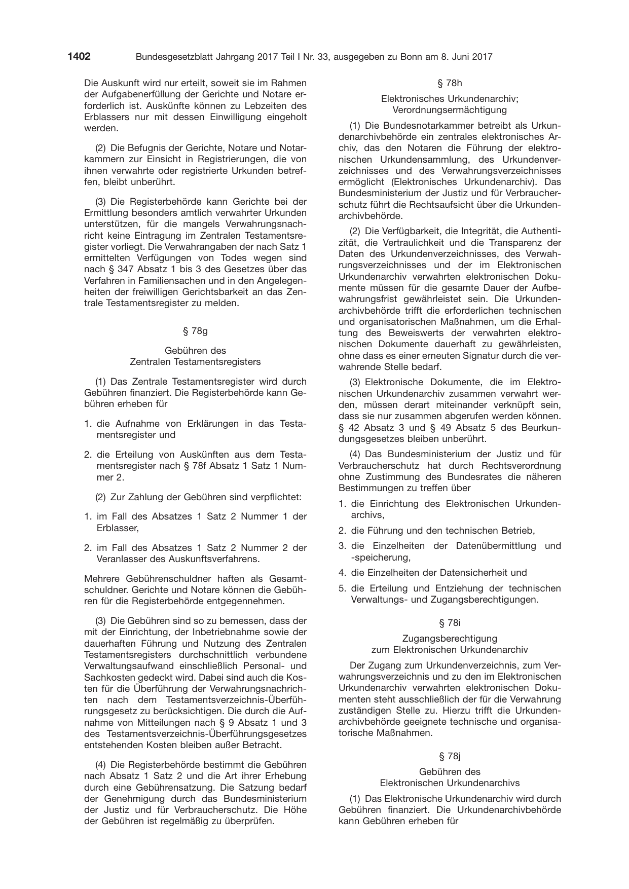 BGBl. 2017, Seite 1402 — Originalseite als Abbildung
