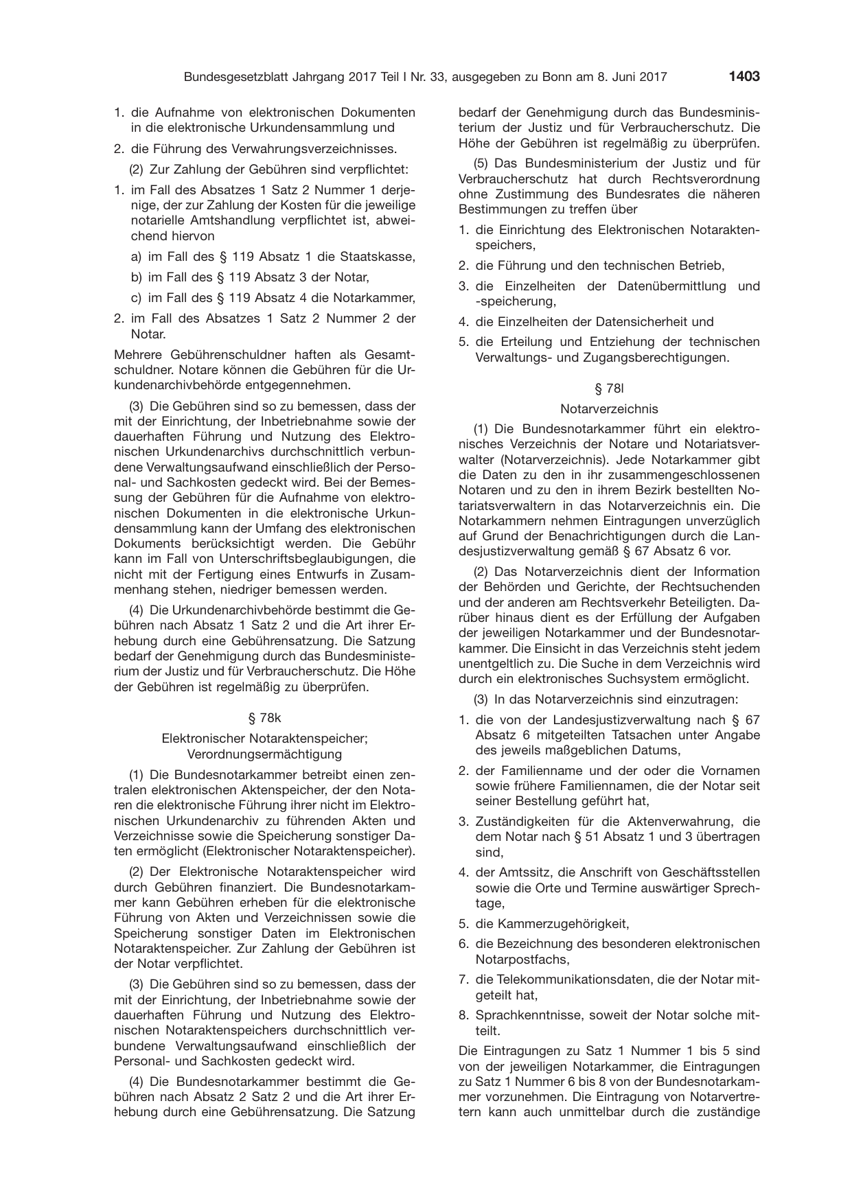 BGBl. 2017, Seite 1403 — Originalseite als Abbildung