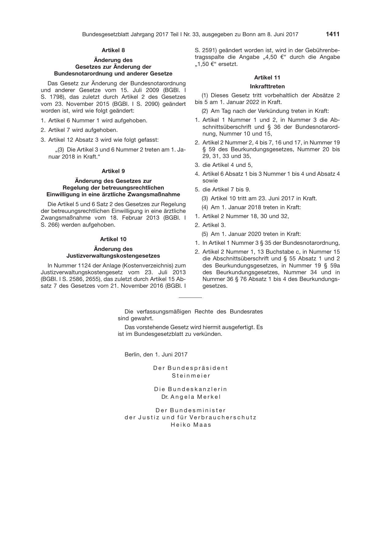 BGBl. 2017, Seite 1411 — Originalseite als Abbildung