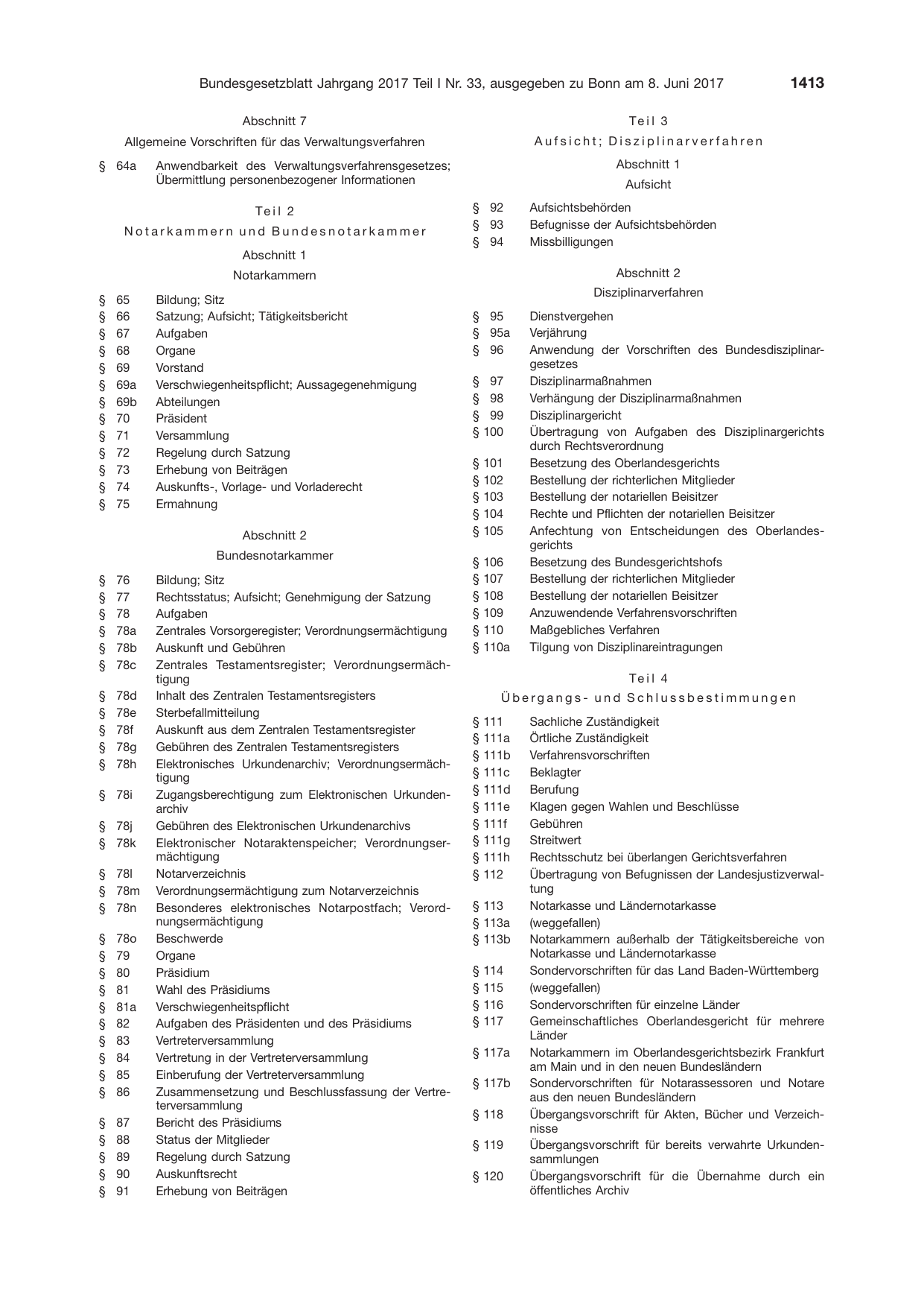 BGBl. 2017, Seite 1413 — Originalseite als Abbildung