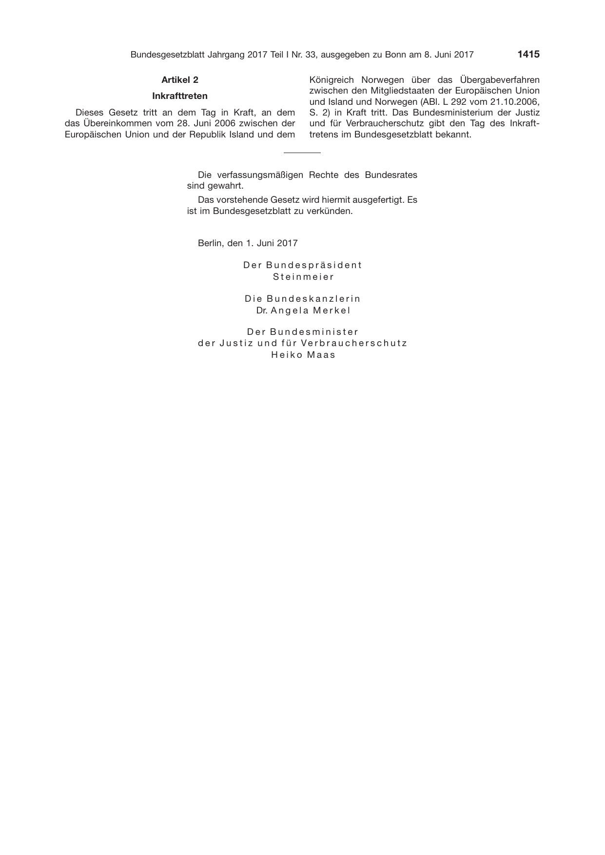 BGBl. 2017, Seite 1415 — Originalseite als Abbildung