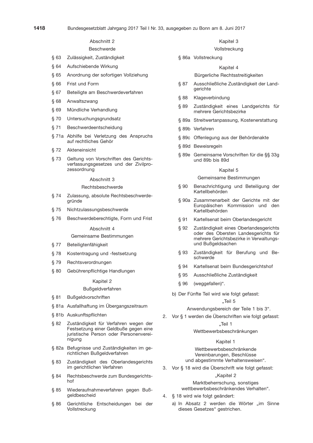 BGBl. 2017, Seite 1418 — Originalseite als Abbildung