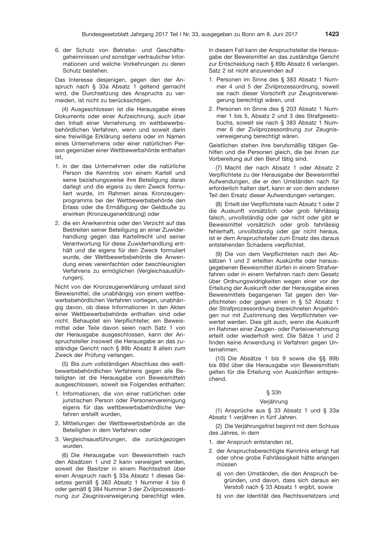 BGBl. 2017, Seite 1423 — Originalseite als Abbildung
