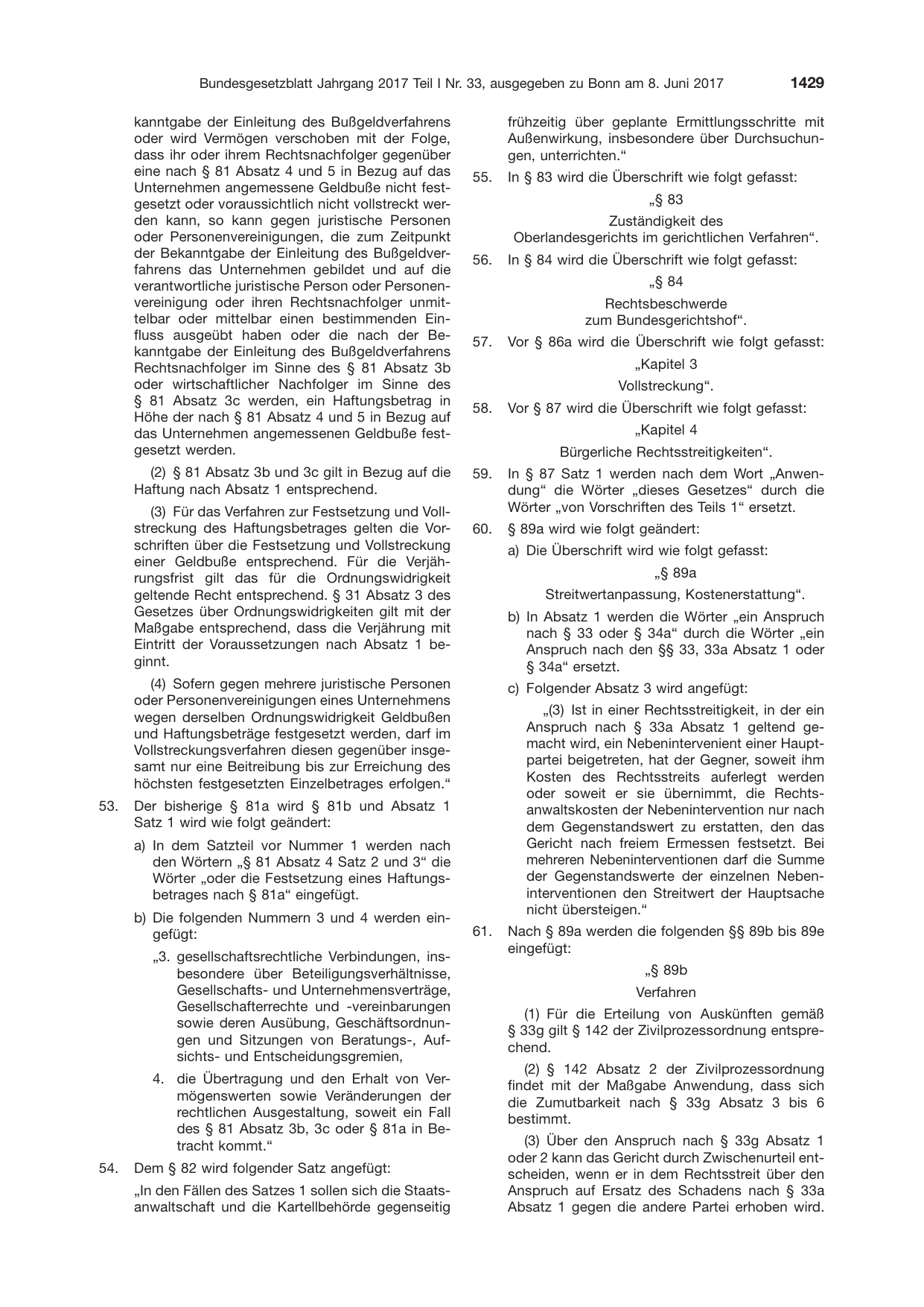 BGBl. 2017, Seite 1429 — Originalseite als Abbildung