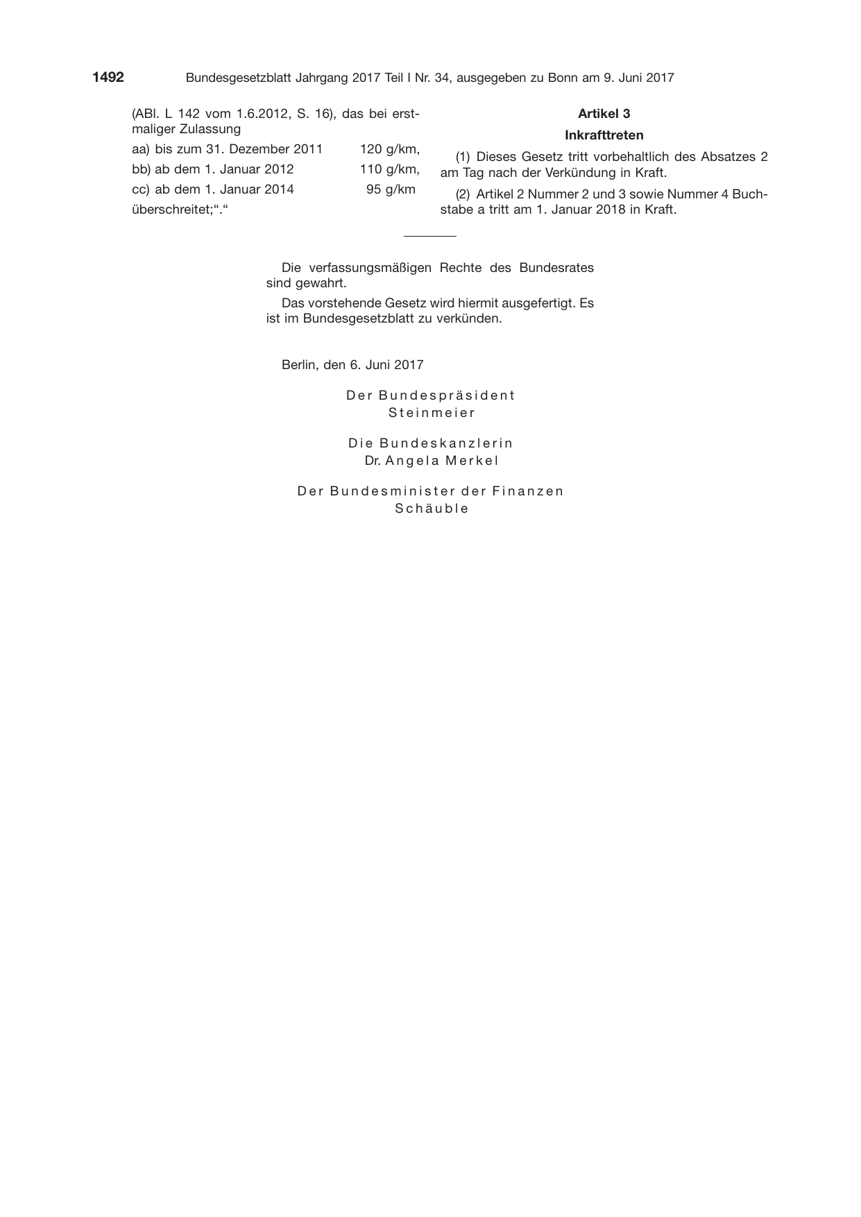BGBl. 2017, Seite 1492 — Originalseite als Abbildung