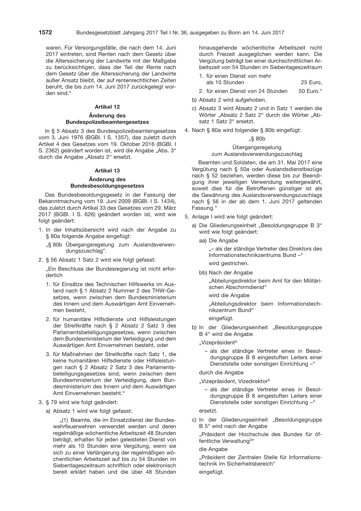 BGBl. 2017, Seite 1572 — Originalseite als Abbildung