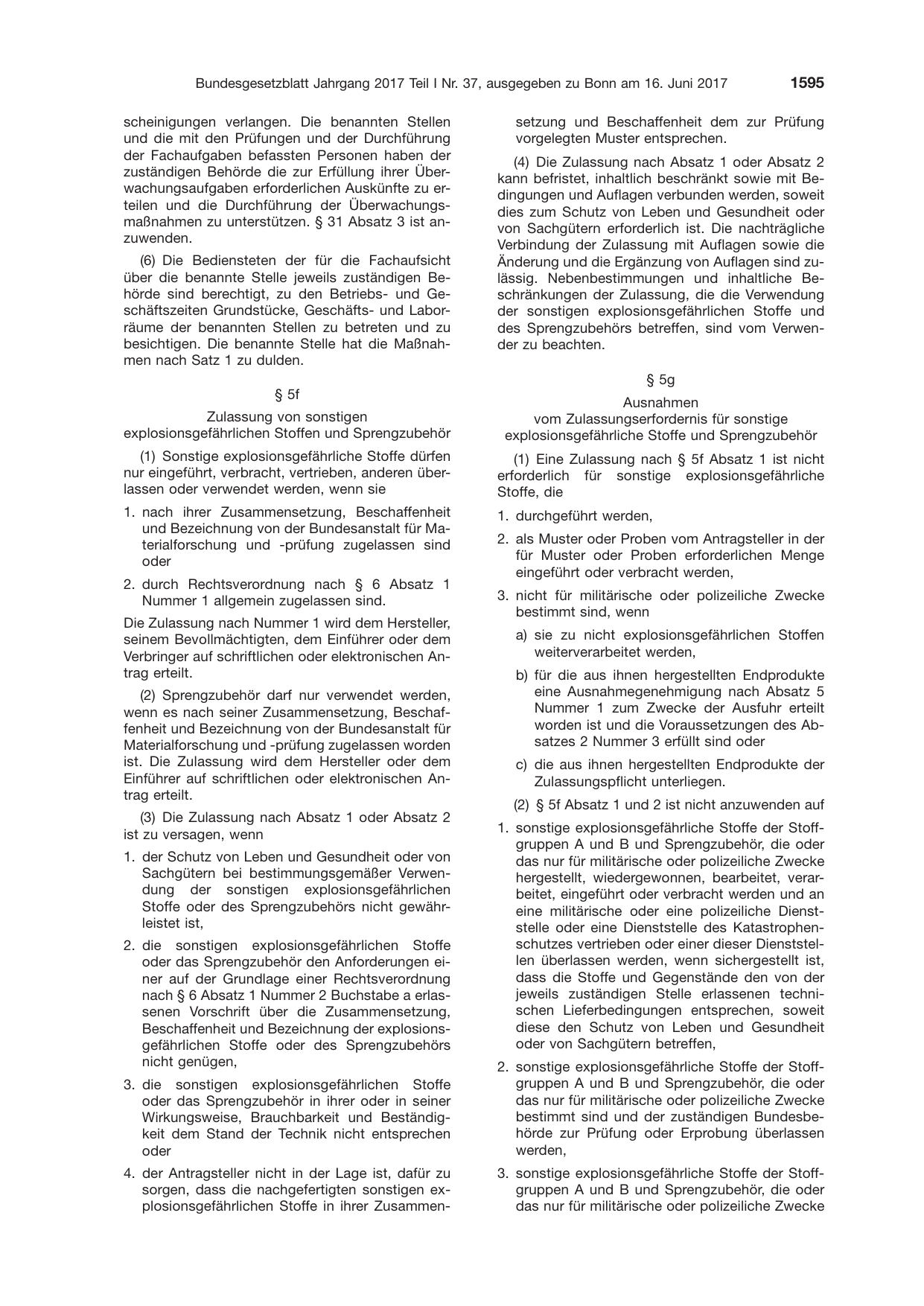 BGBl. 2017, Seite 1595 — Originalseite als Abbildung