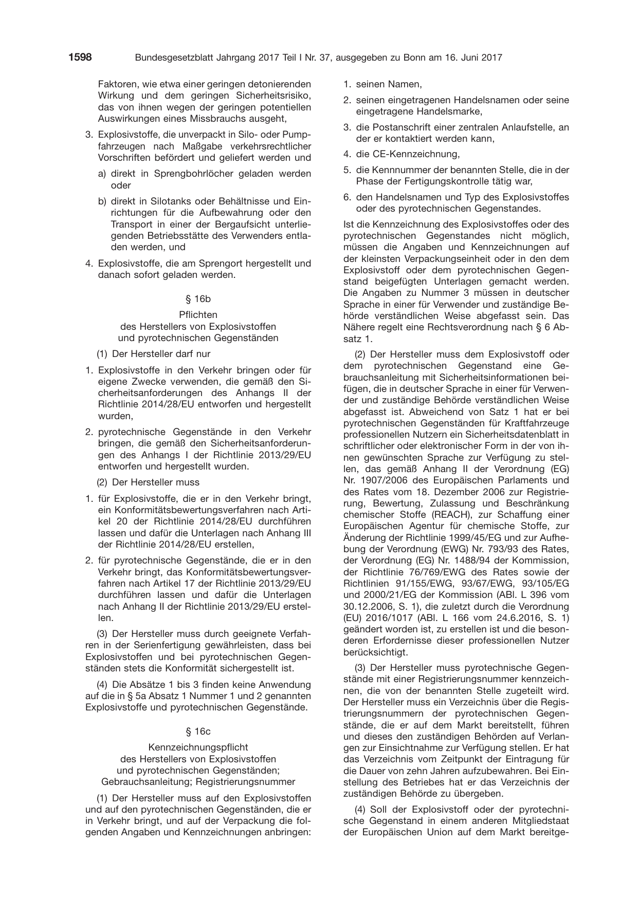 BGBl. 2017, Seite 1598 — Originalseite als Abbildung