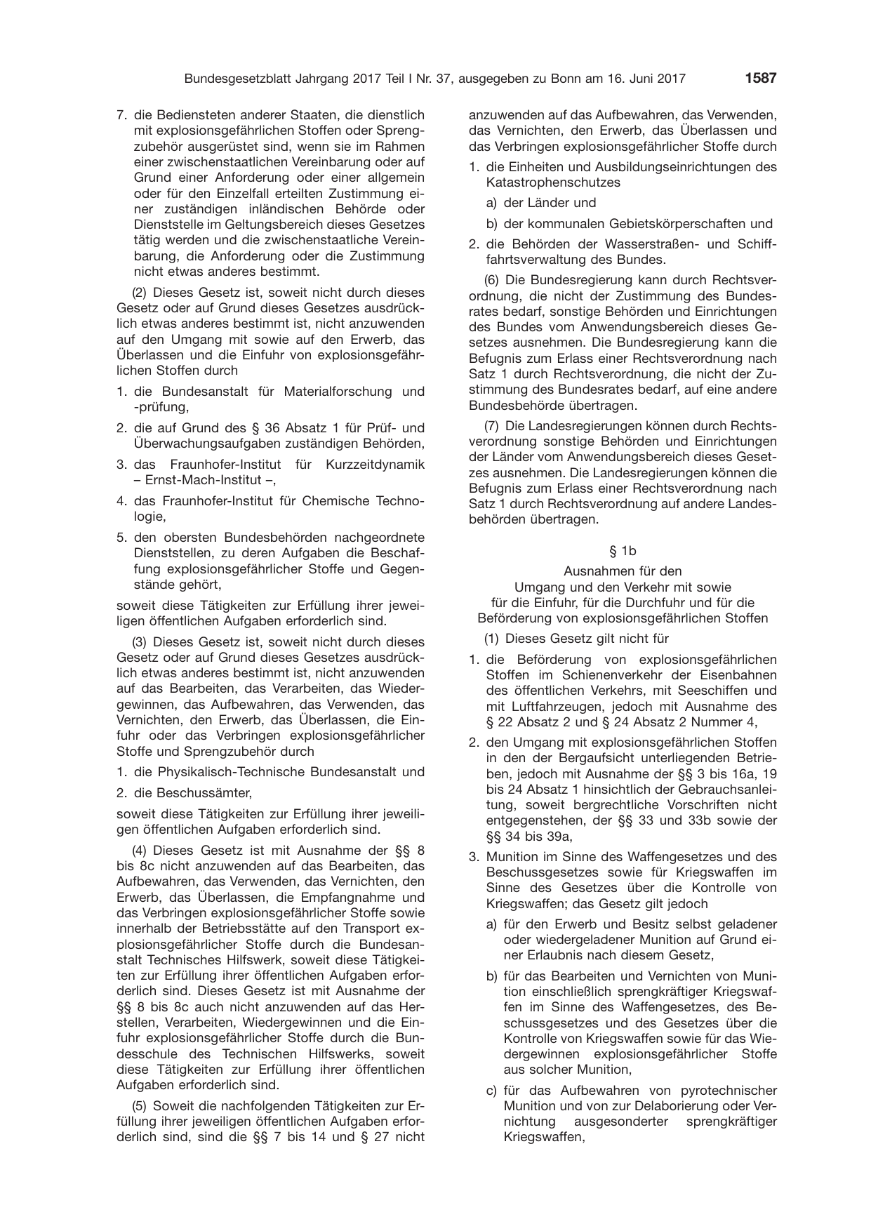 BGBl. 2017, Seite 1587 — Originalseite als Abbildung