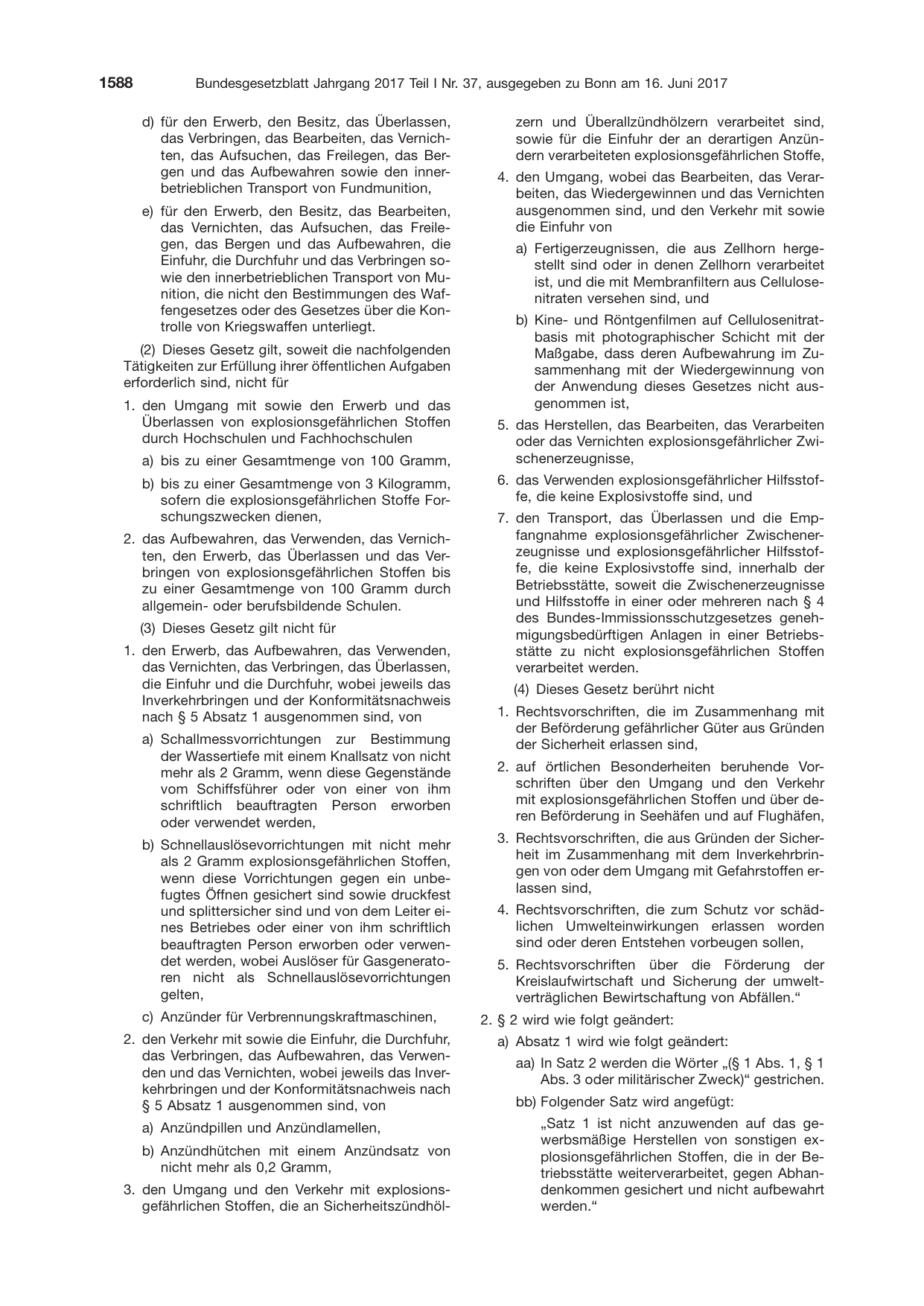 BGBl. 2017, Seite 1588 — Originalseite als Abbildung
