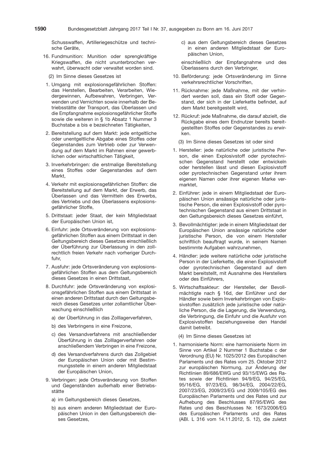 BGBl. 2017, Seite 1590 — Originalseite als Abbildung