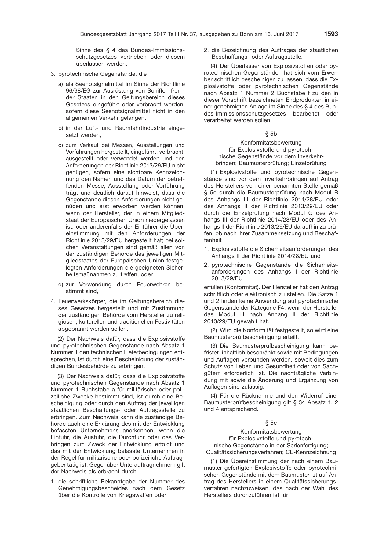BGBl. 2017, Seite 1593 — Originalseite als Abbildung
