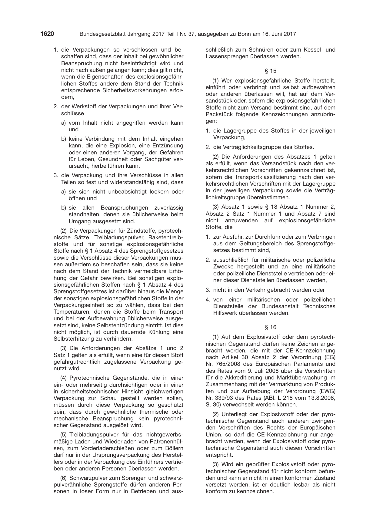 BGBl. 2017, Seite 1620 — Originalseite als Abbildung