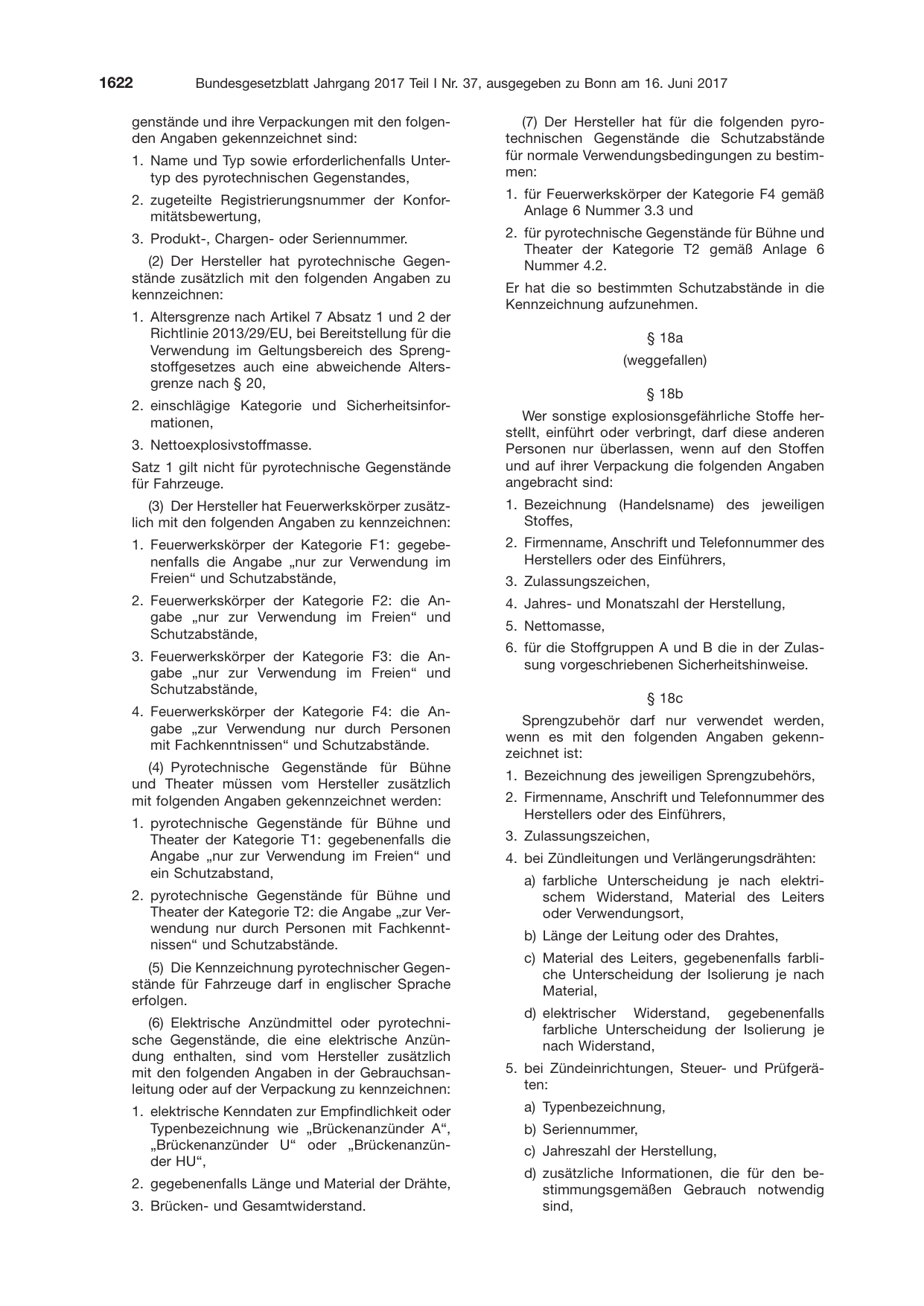 BGBl. 2017, Seite 1622 — Originalseite als Abbildung