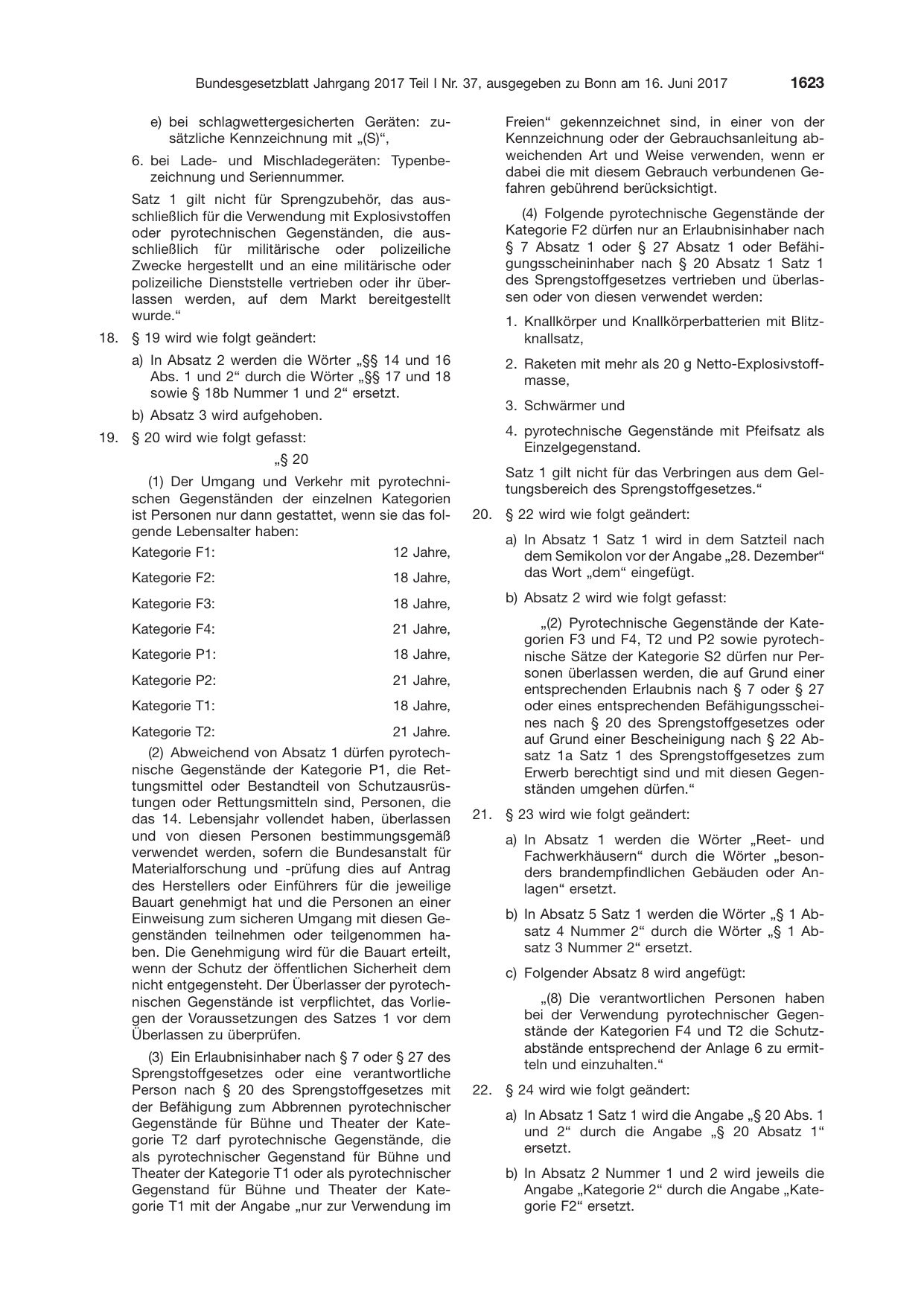 BGBl. 2017, Seite 1623 — Originalseite als Abbildung