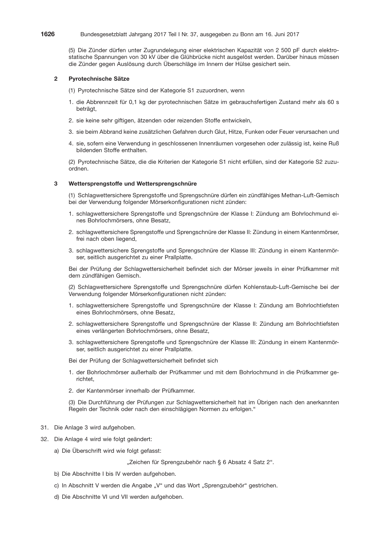 BGBl. 2017, Seite 1626 — Originalseite als Abbildung