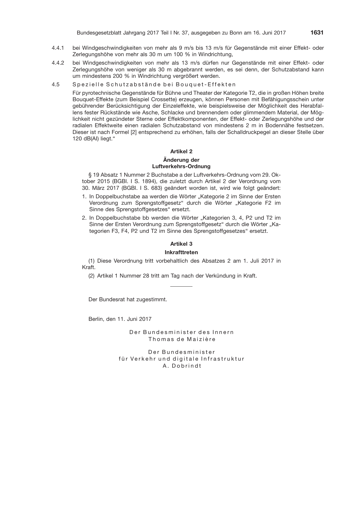 BGBl. 2017, Seite 1631 — Originalseite als Abbildung
