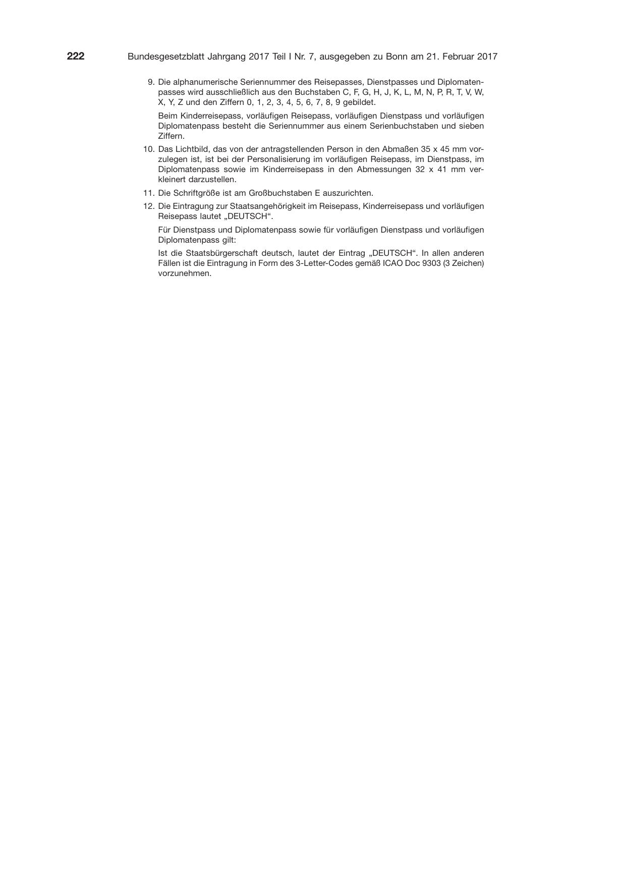BGBl. 2017, Seite 222 — Originalseite als Abbildung