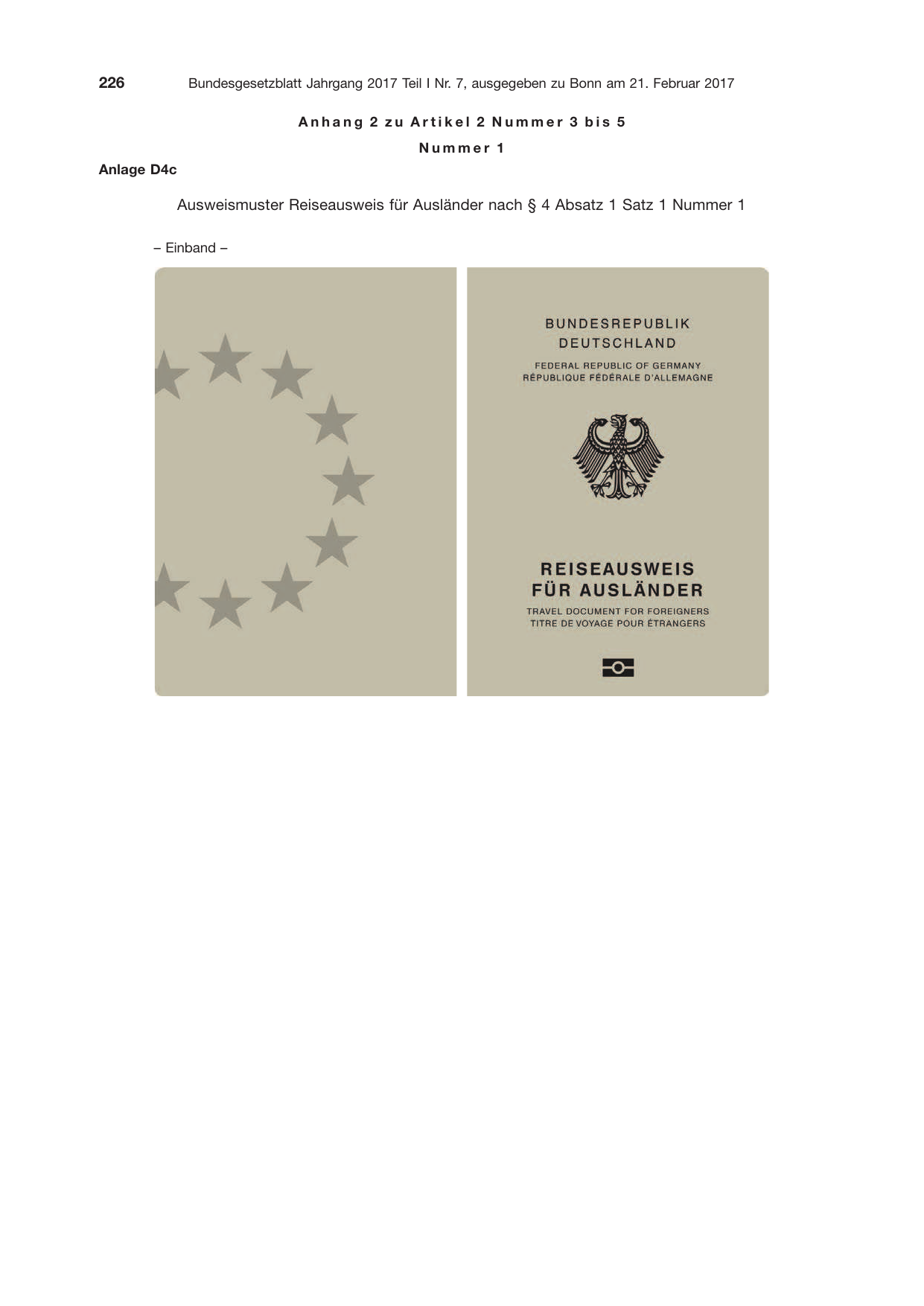 BGBl. 2017, Seite 226 — Originalseite als Abbildung