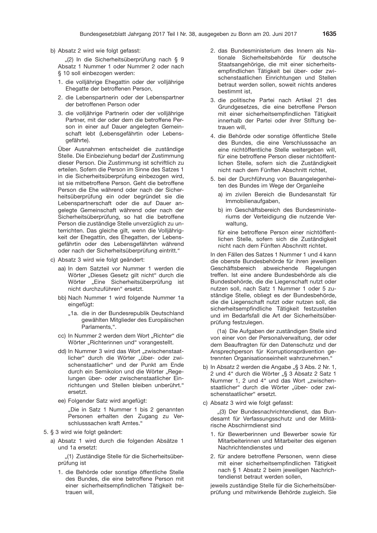 BGBl. 2017, Seite 1635 — Originalseite als Abbildung