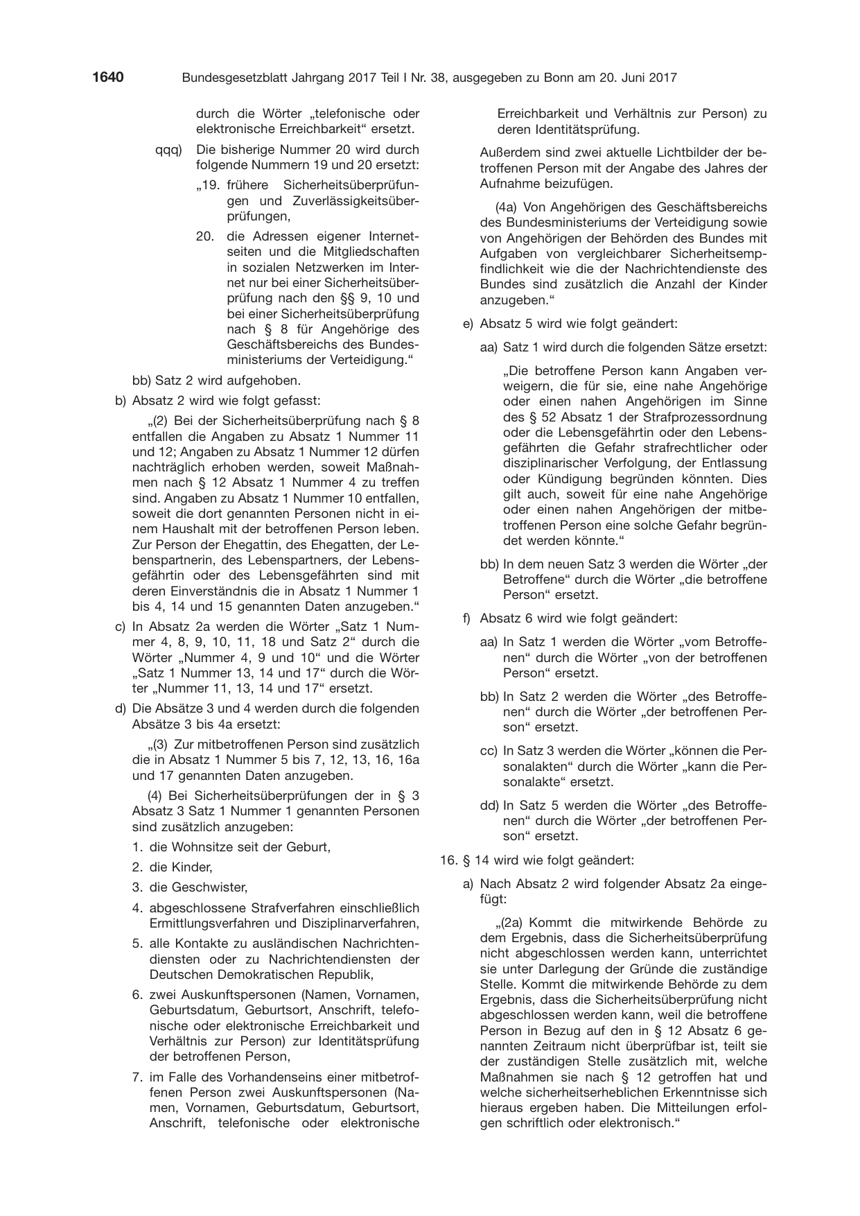 BGBl. 2017, Seite 1640 — Originalseite als Abbildung