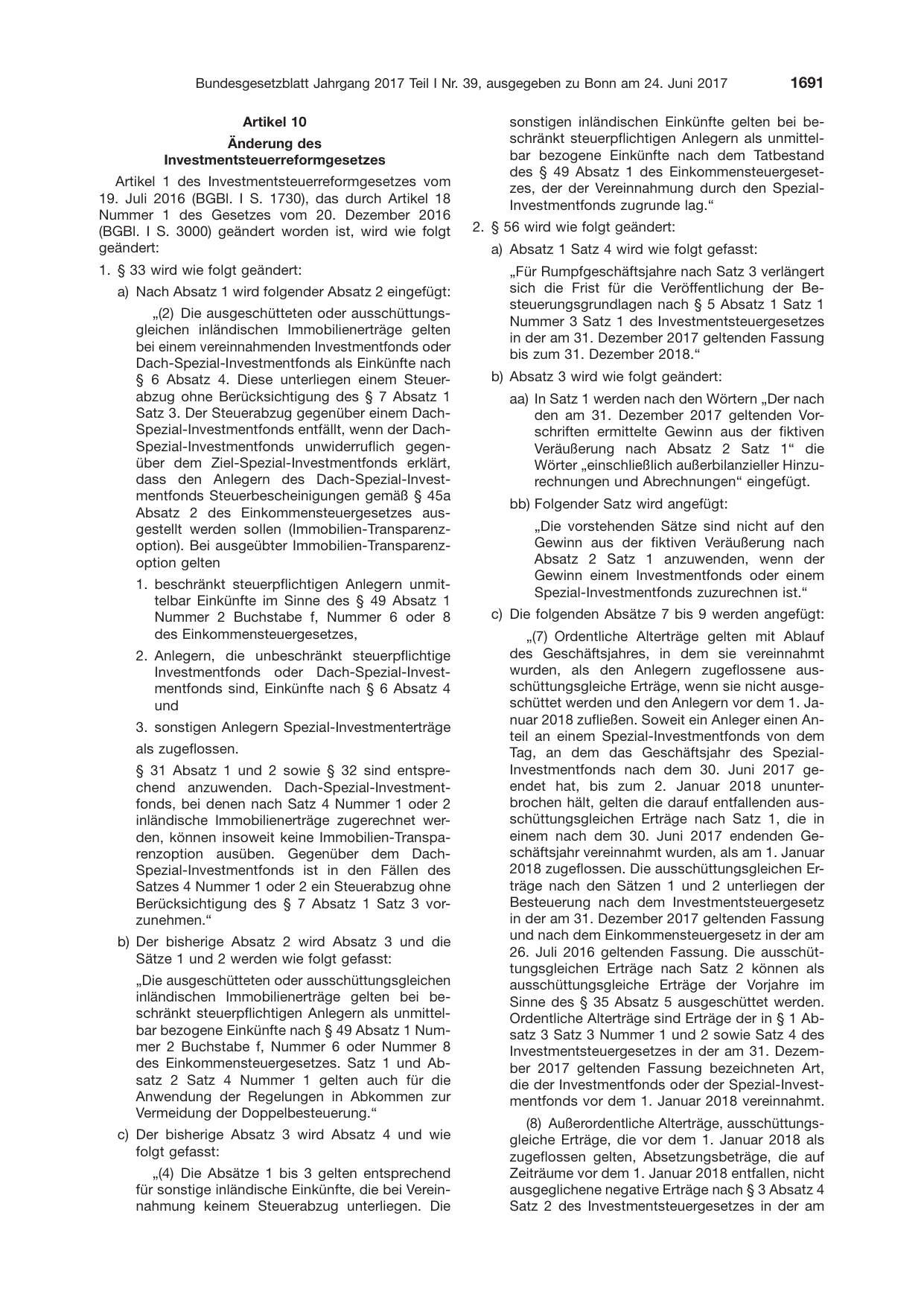 BGBl. 2017, Seite 1691 — Originalseite als Abbildung