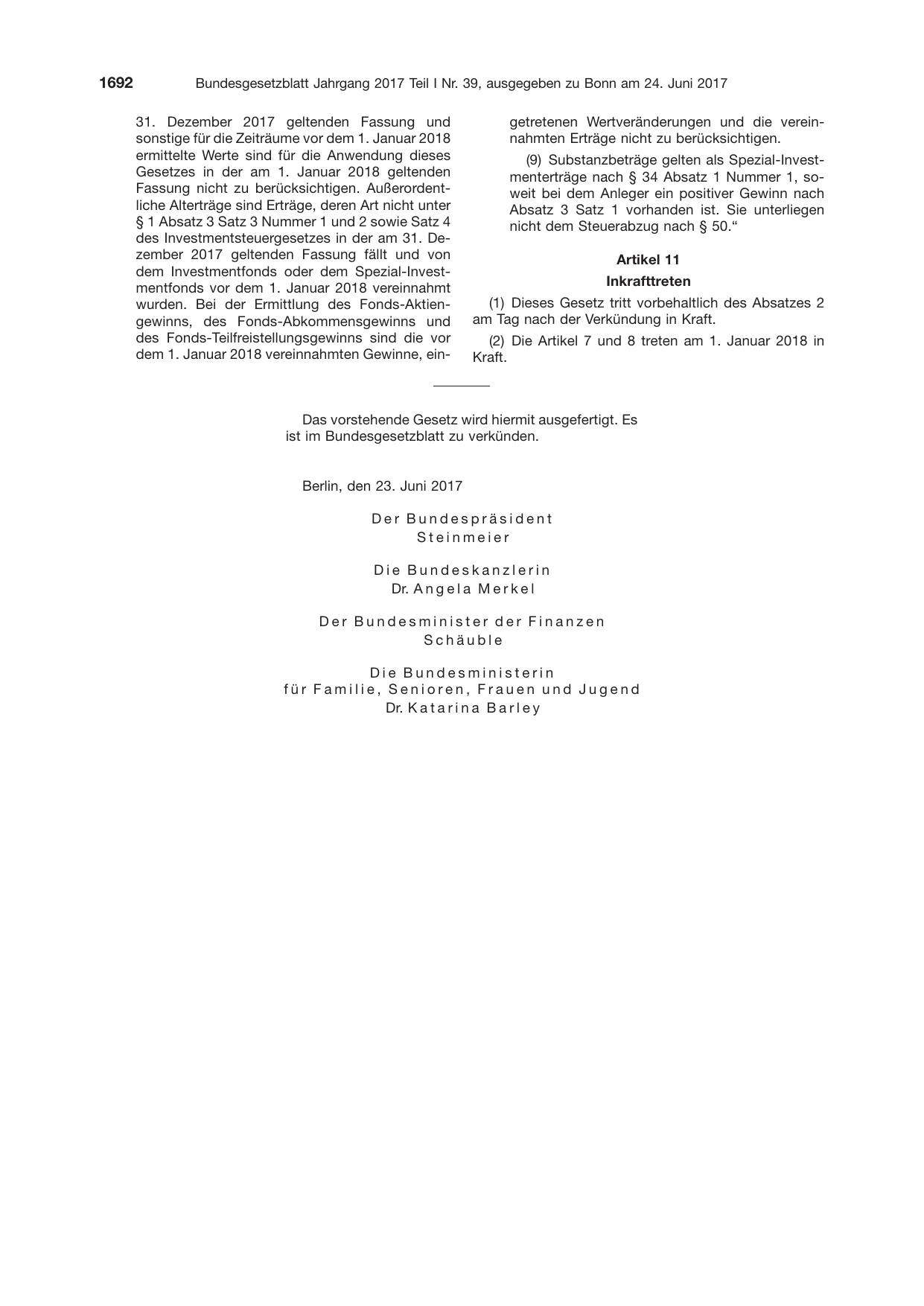 BGBl. 2017, Seite 1692 — Originalseite als Abbildung