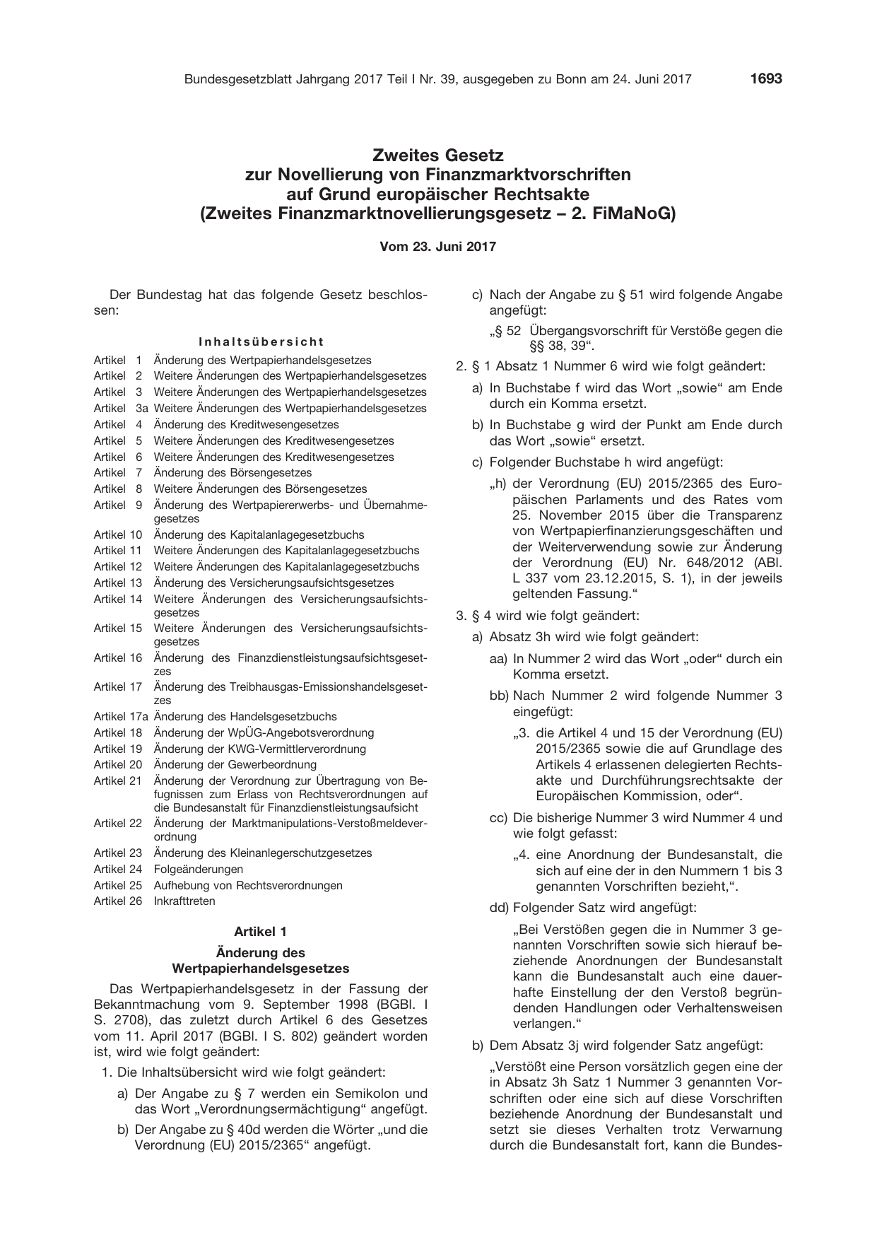 BGBl. 2017, Seite 1693 — Originalseite als Abbildung