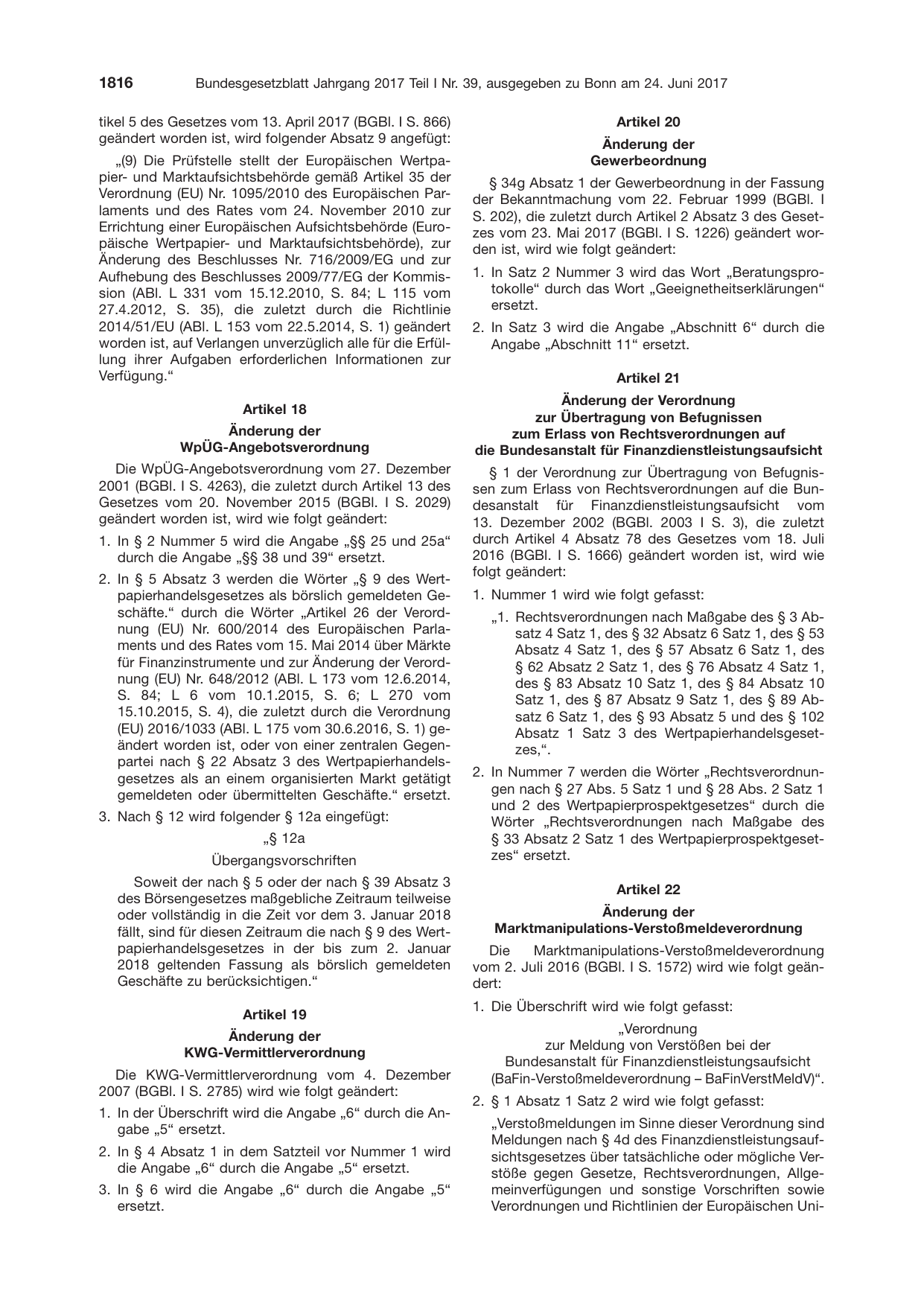 BGBl. 2017, Seite 1816 — Originalseite als Abbildung