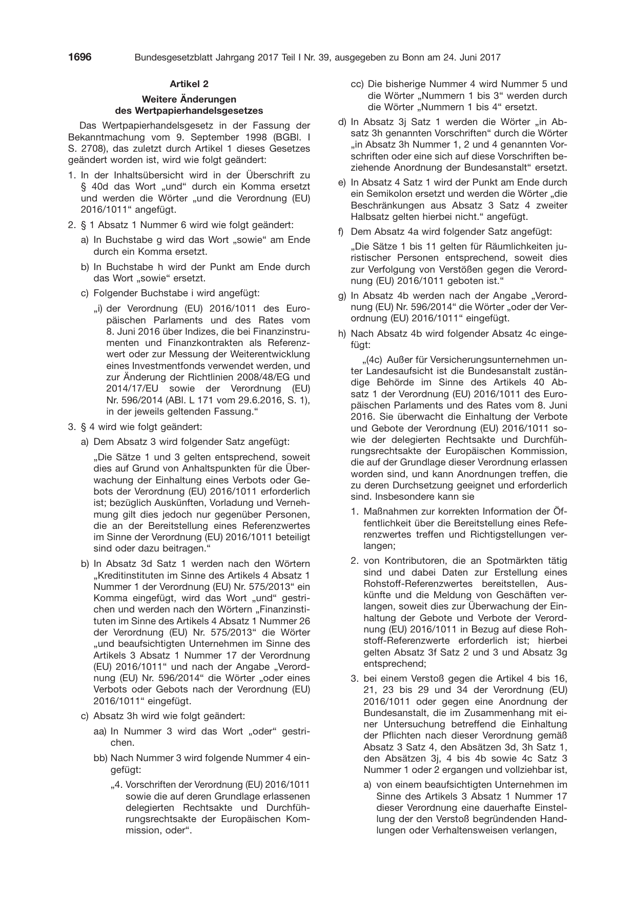 BGBl. 2017, Seite 1696 — Originalseite als Abbildung