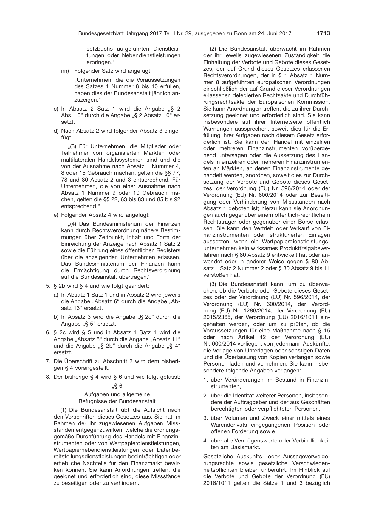 BGBl. 2017, Seite 1713 — Originalseite als Abbildung