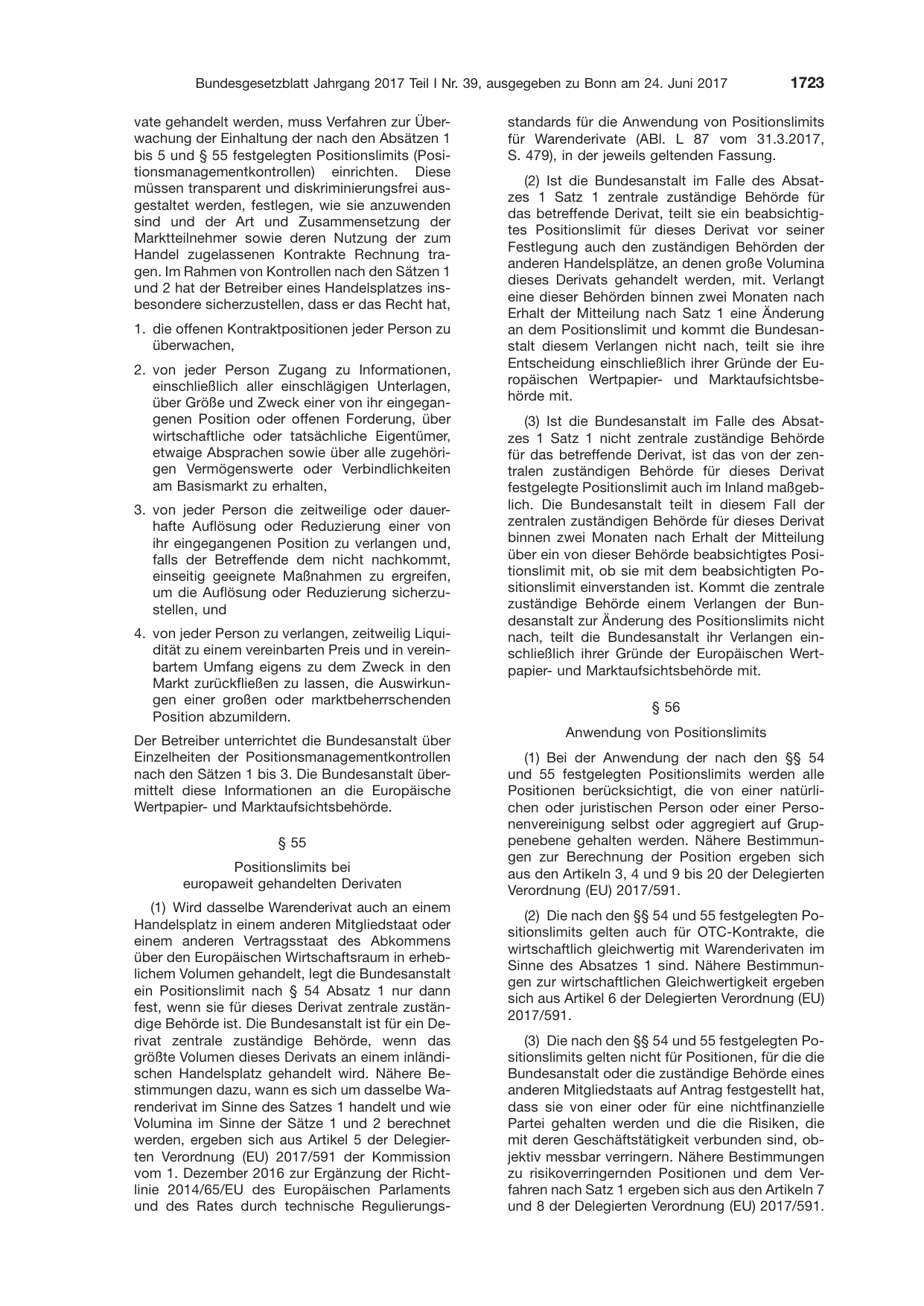BGBl. 2017, Seite 1723 — Originalseite als Abbildung