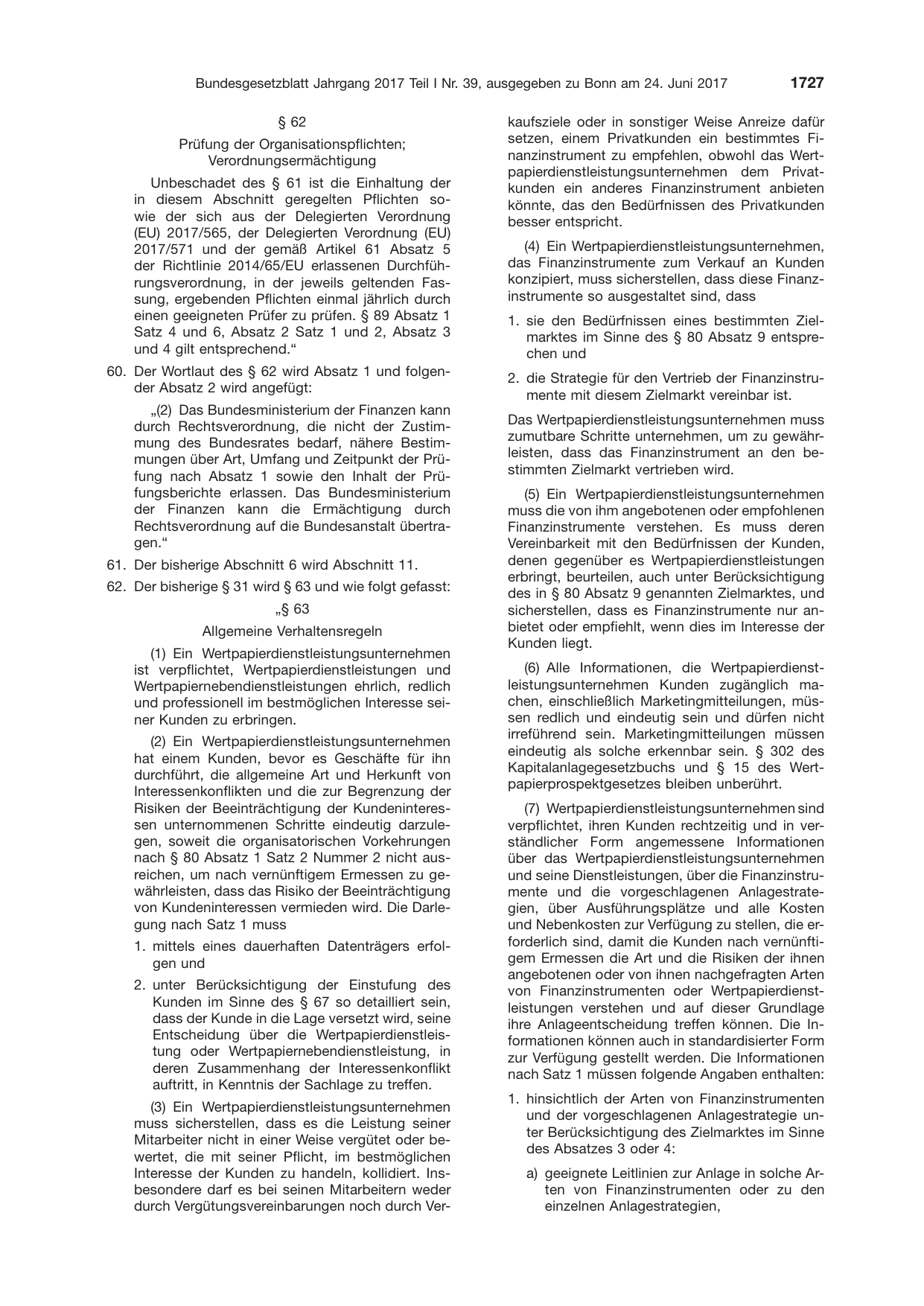 BGBl. 2017, Seite 1727 — Originalseite als Abbildung