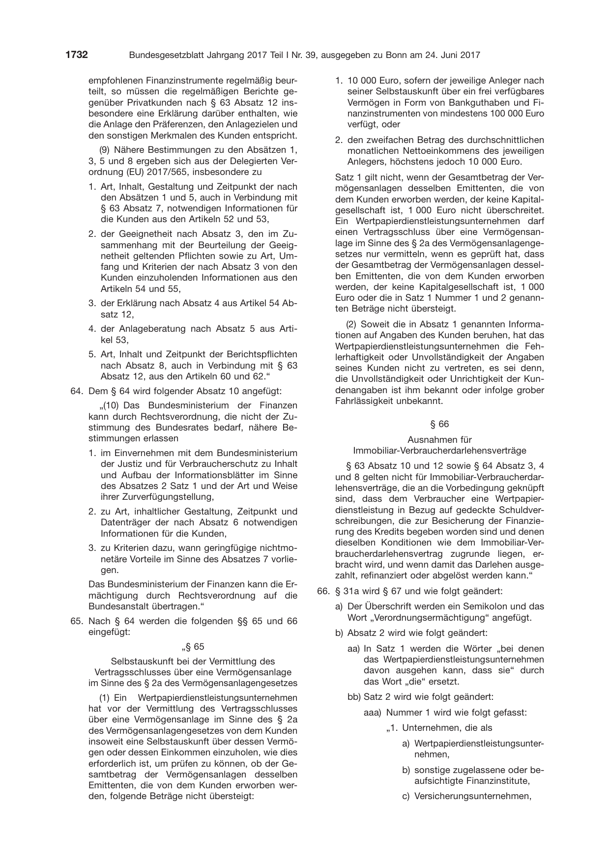BGBl. 2017, Seite 1732 — Originalseite als Abbildung