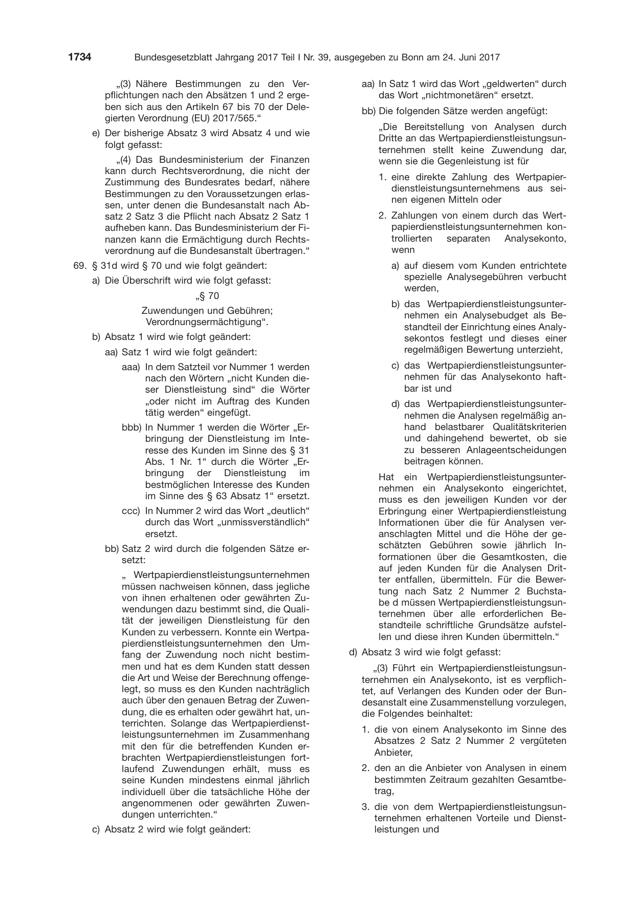 BGBl. 2017, Seite 1734 — Originalseite als Abbildung