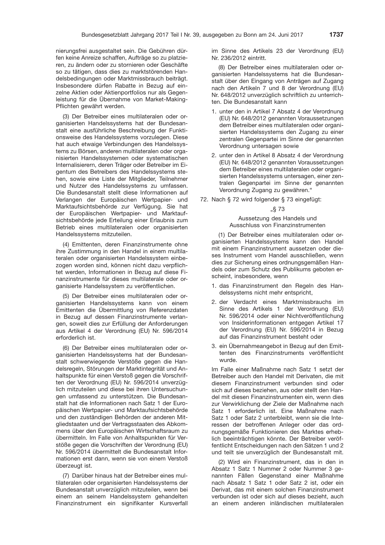 BGBl. 2017, Seite 1737 — Originalseite als Abbildung