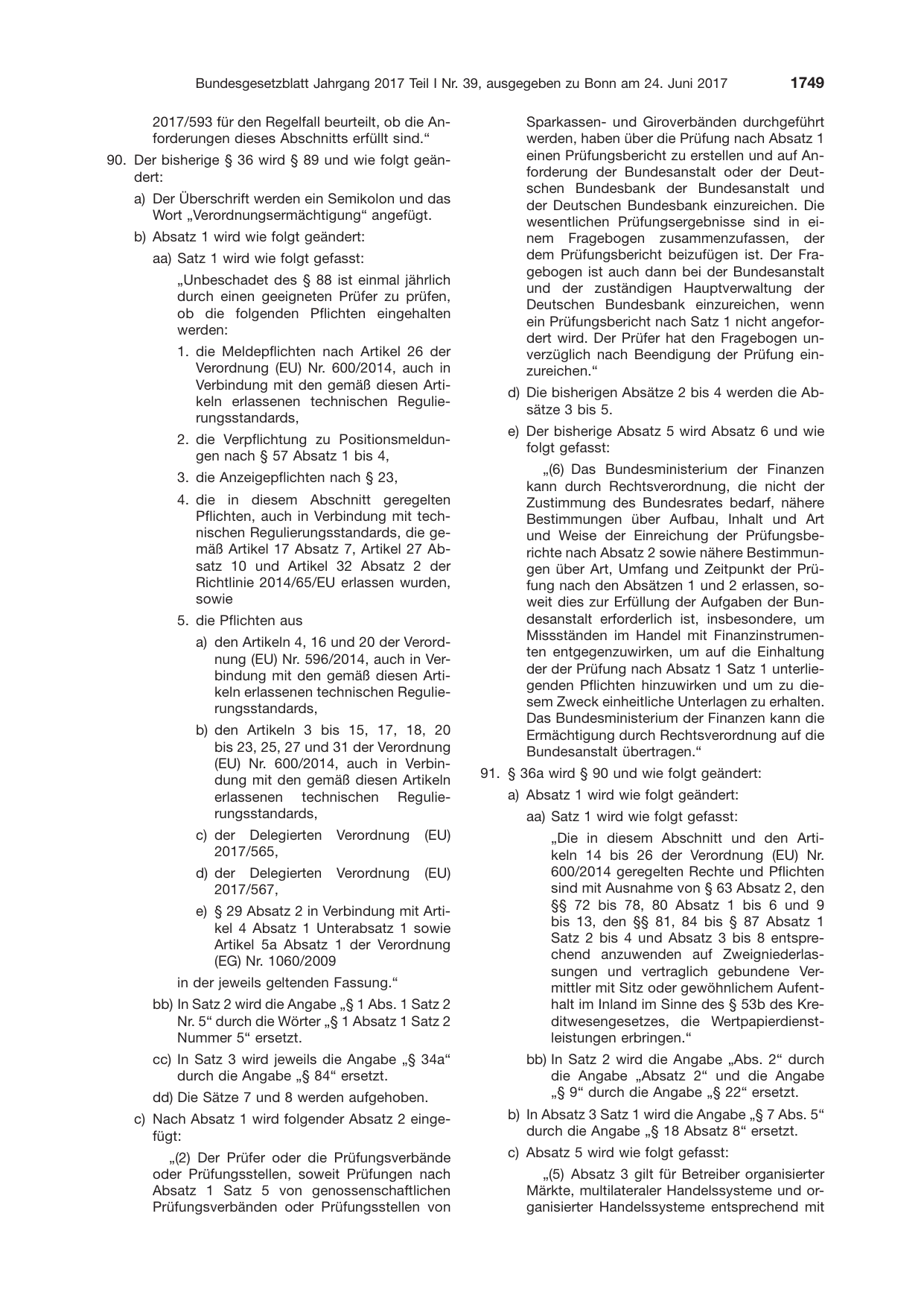 BGBl. 2017, Seite 1749 — Originalseite als Abbildung