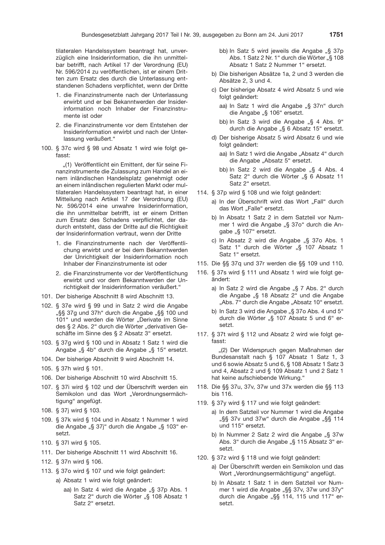 BGBl. 2017, Seite 1751 — Originalseite als Abbildung