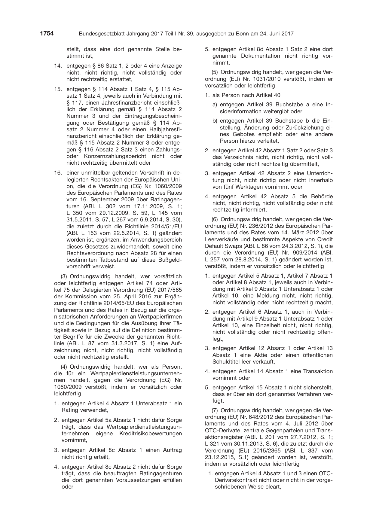 BGBl. 2017, Seite 1754 — Originalseite als Abbildung