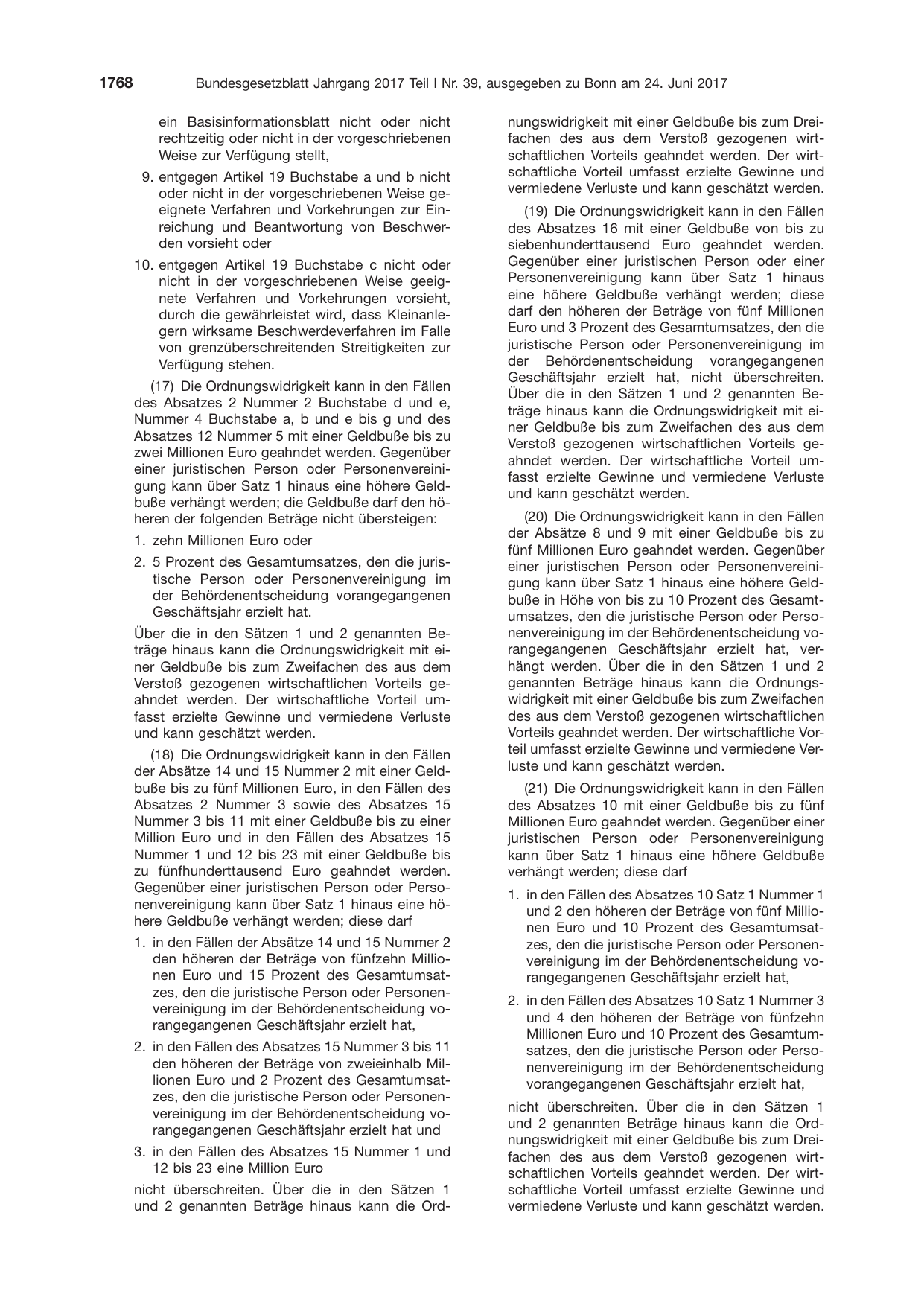 BGBl. 2017, Seite 1768 — Originalseite als Abbildung