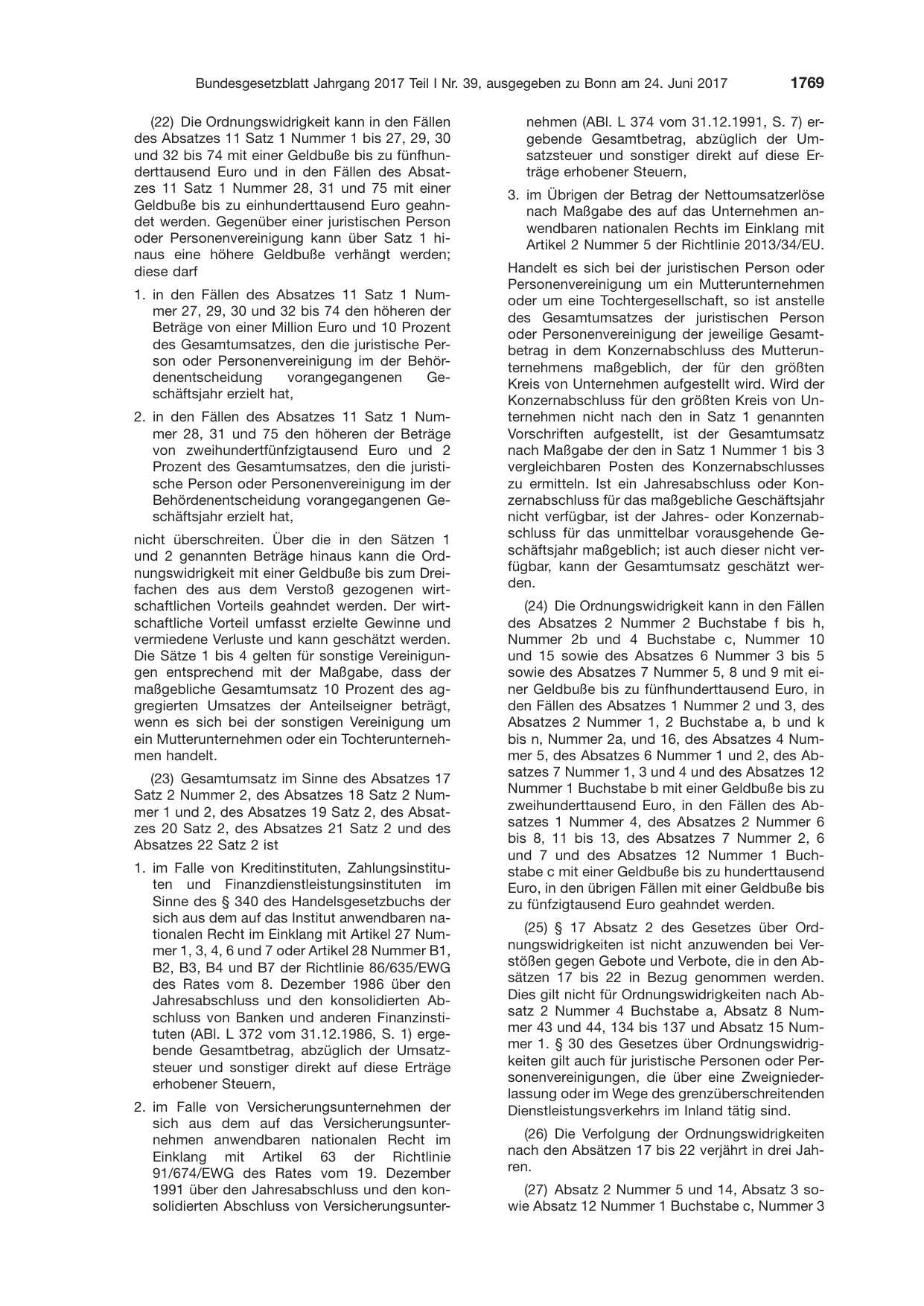 BGBl. 2017, Seite 1769 — Originalseite als Abbildung