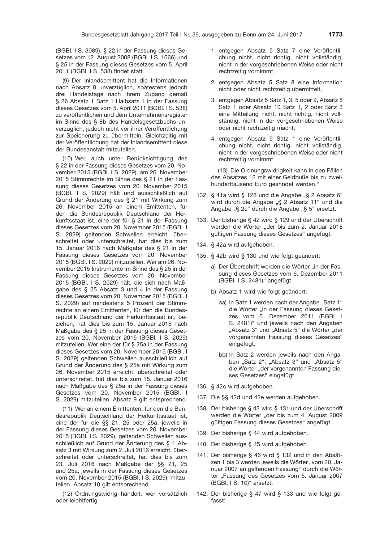 BGBl. 2017, Seite 1773 — Originalseite als Abbildung