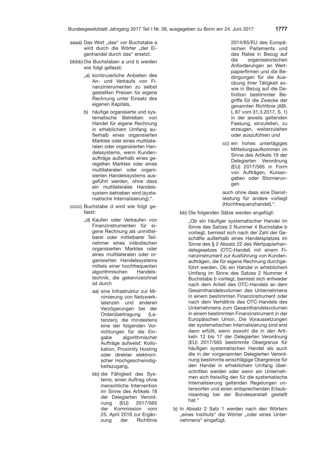 BGBl. 2017, Seite 1777 — Originalseite als Abbildung