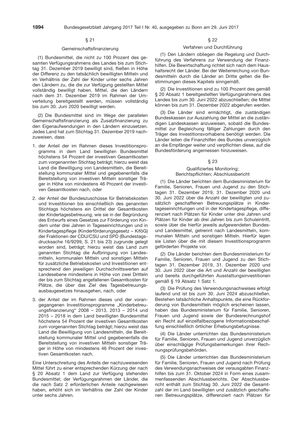 BGBl. 2017, Seite 1894 — Originalseite als Abbildung