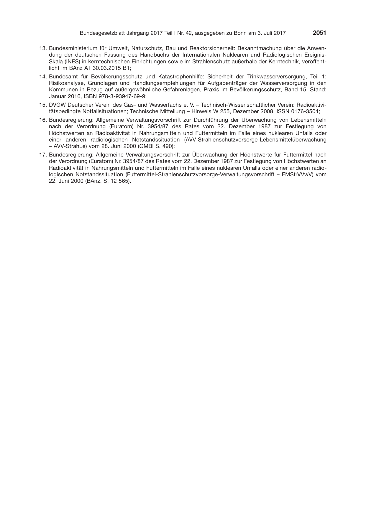 BGBl. 2017, Seite 2051 — Originalseite als Abbildung