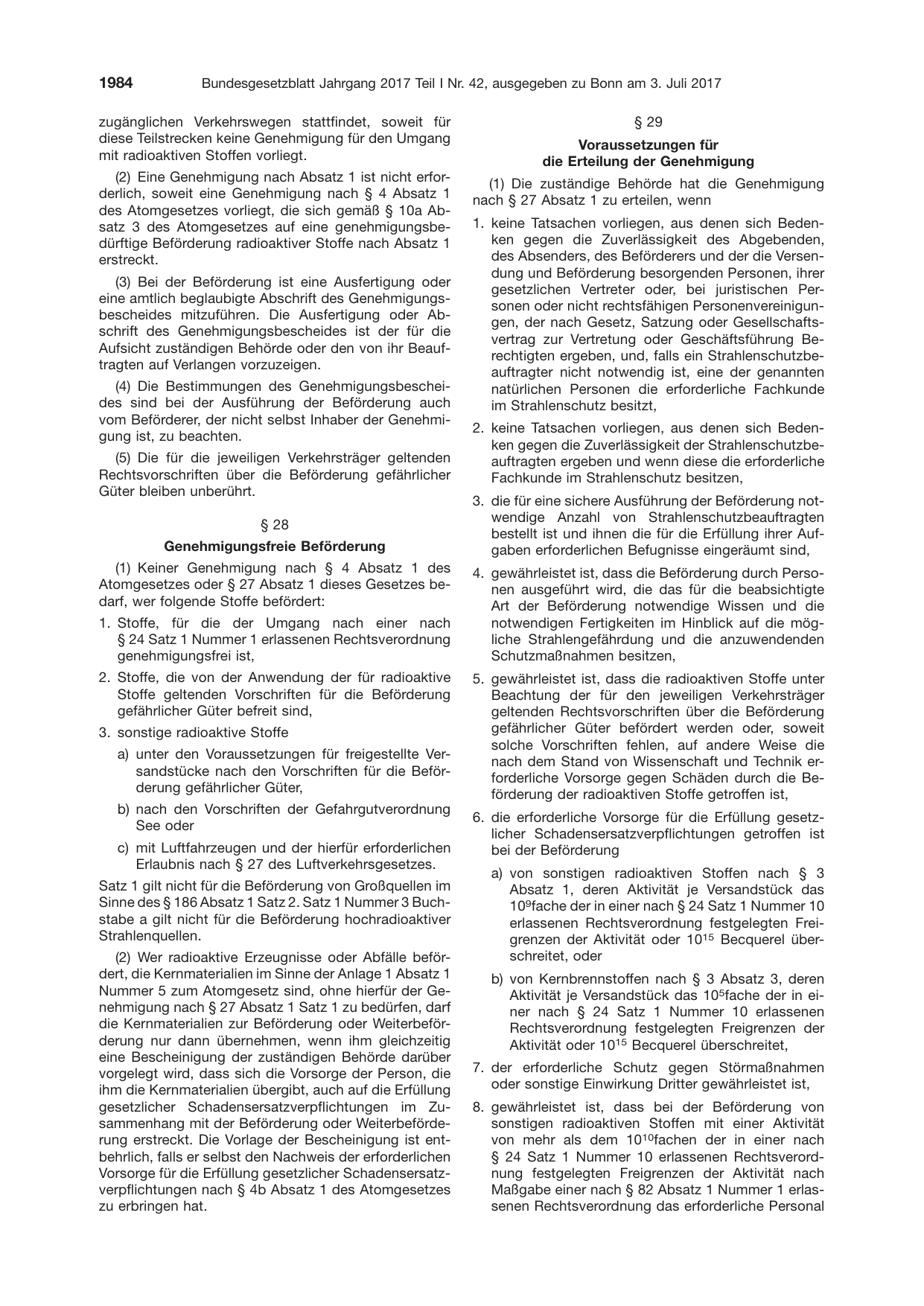 BGBl. 2017, Seite 1984 — Originalseite als Abbildung