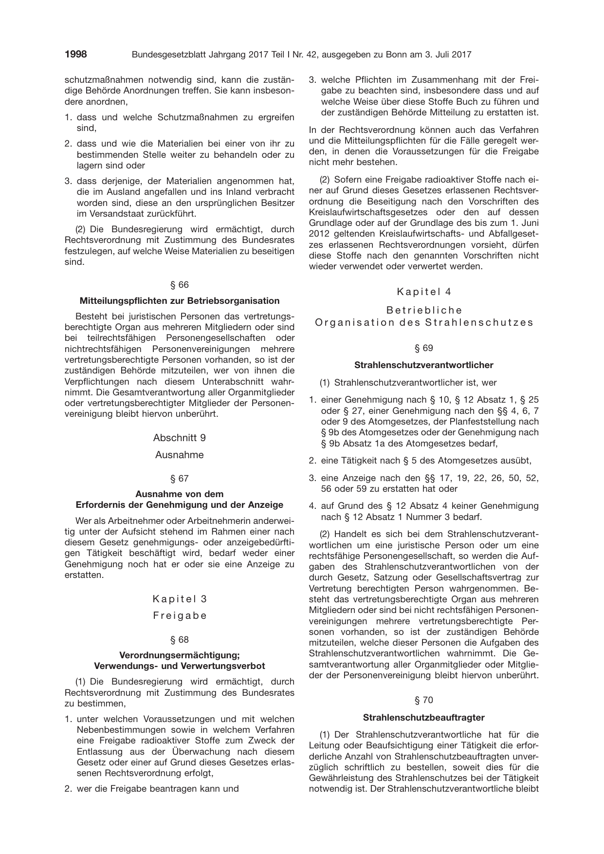 BGBl. 2017, Seite 1998 — Originalseite als Abbildung
