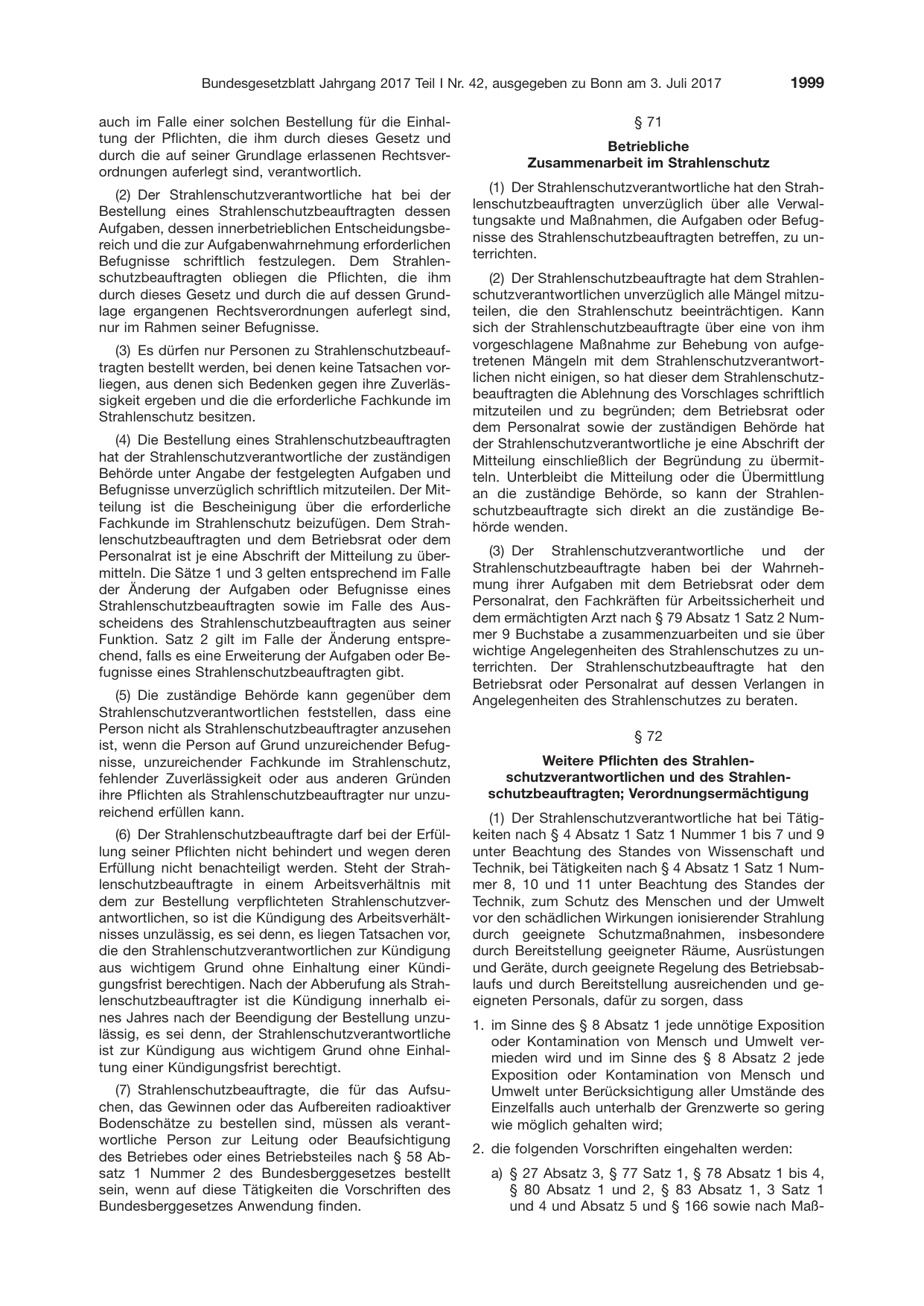 BGBl. 2017, Seite 1999 — Originalseite als Abbildung