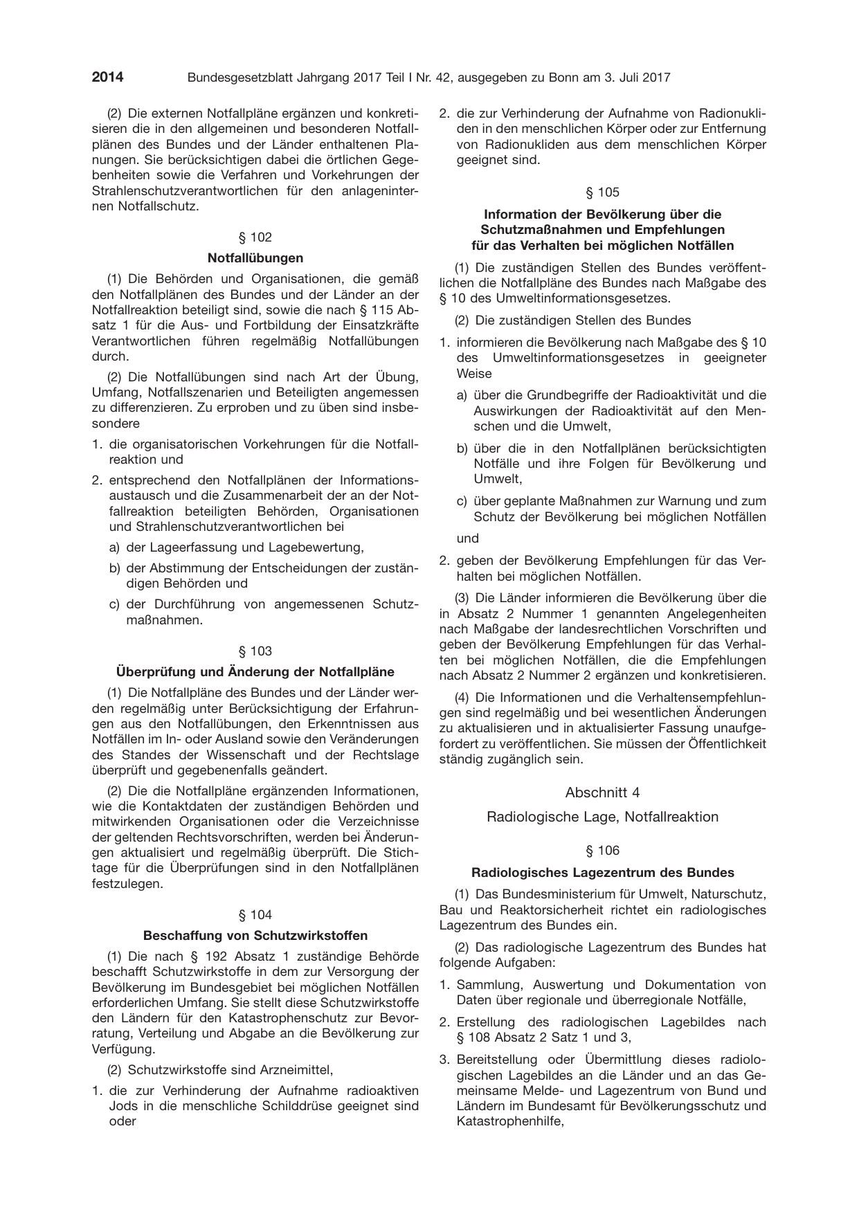 BGBl. 2017, Seite 2014 — Originalseite als Abbildung